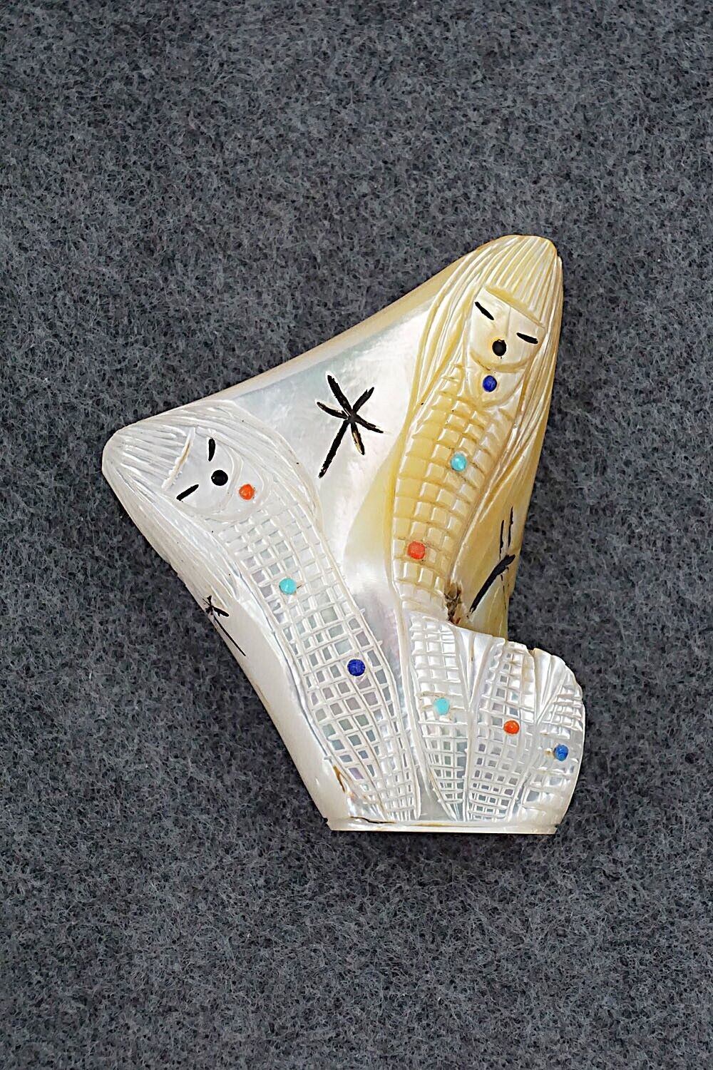 Corn Maiden Zuni Fetish Carving - Sandra Quandelacy