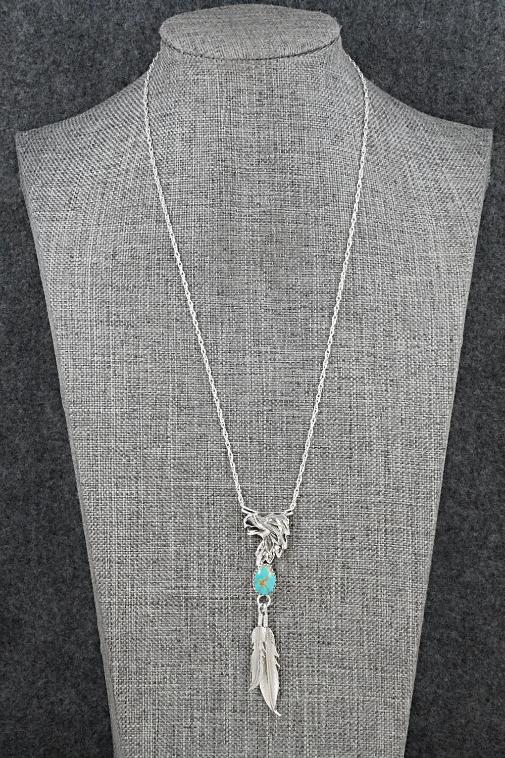 Turquoise & Sterling Silver Necklace - Genevieve Francisco