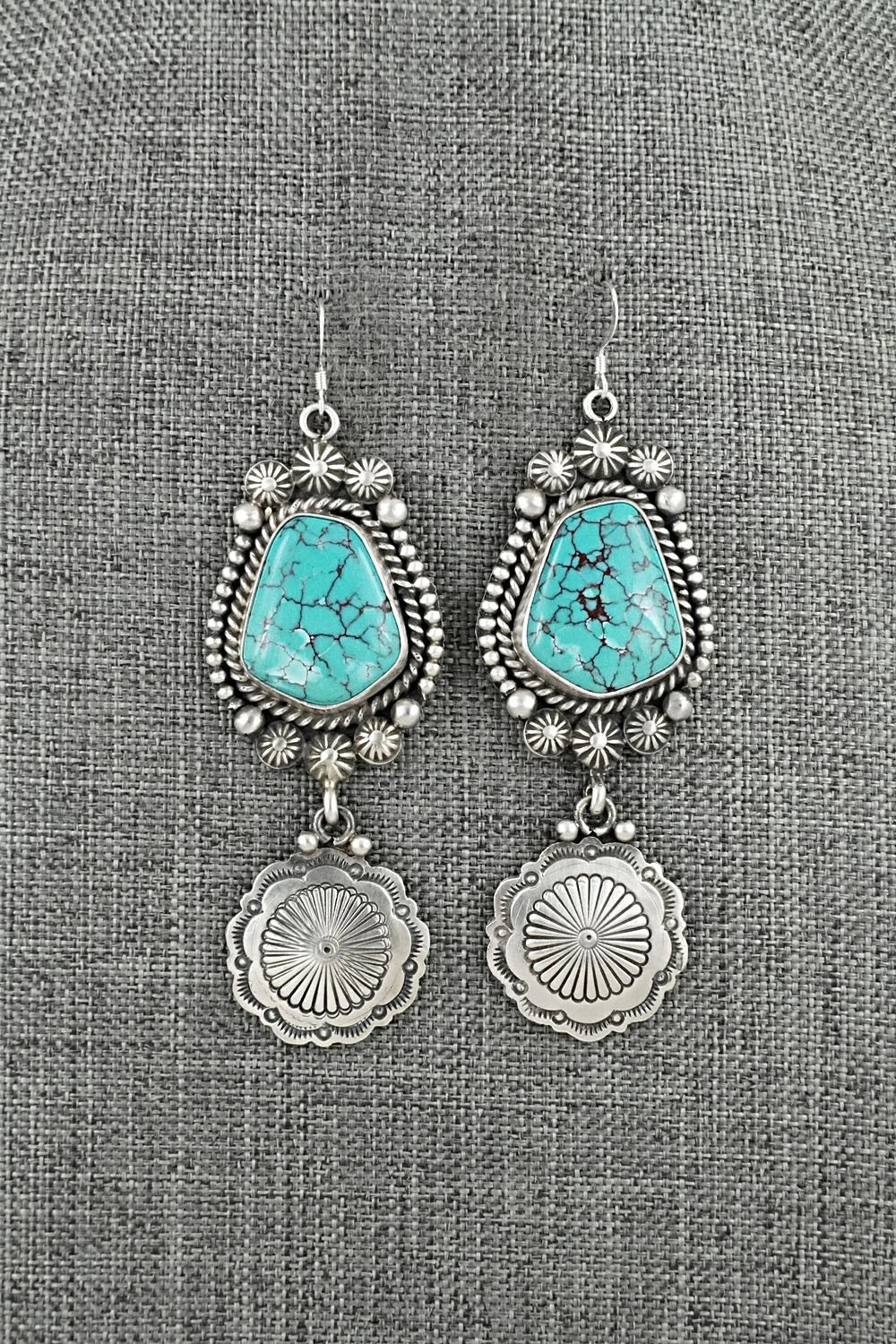 Turquoise & Sterling Silver Earrings - Michael Calladitto