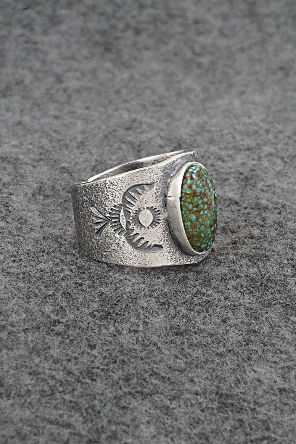 Turquoise & Sterling Silver Ring - Cody Noble - Size 13.5