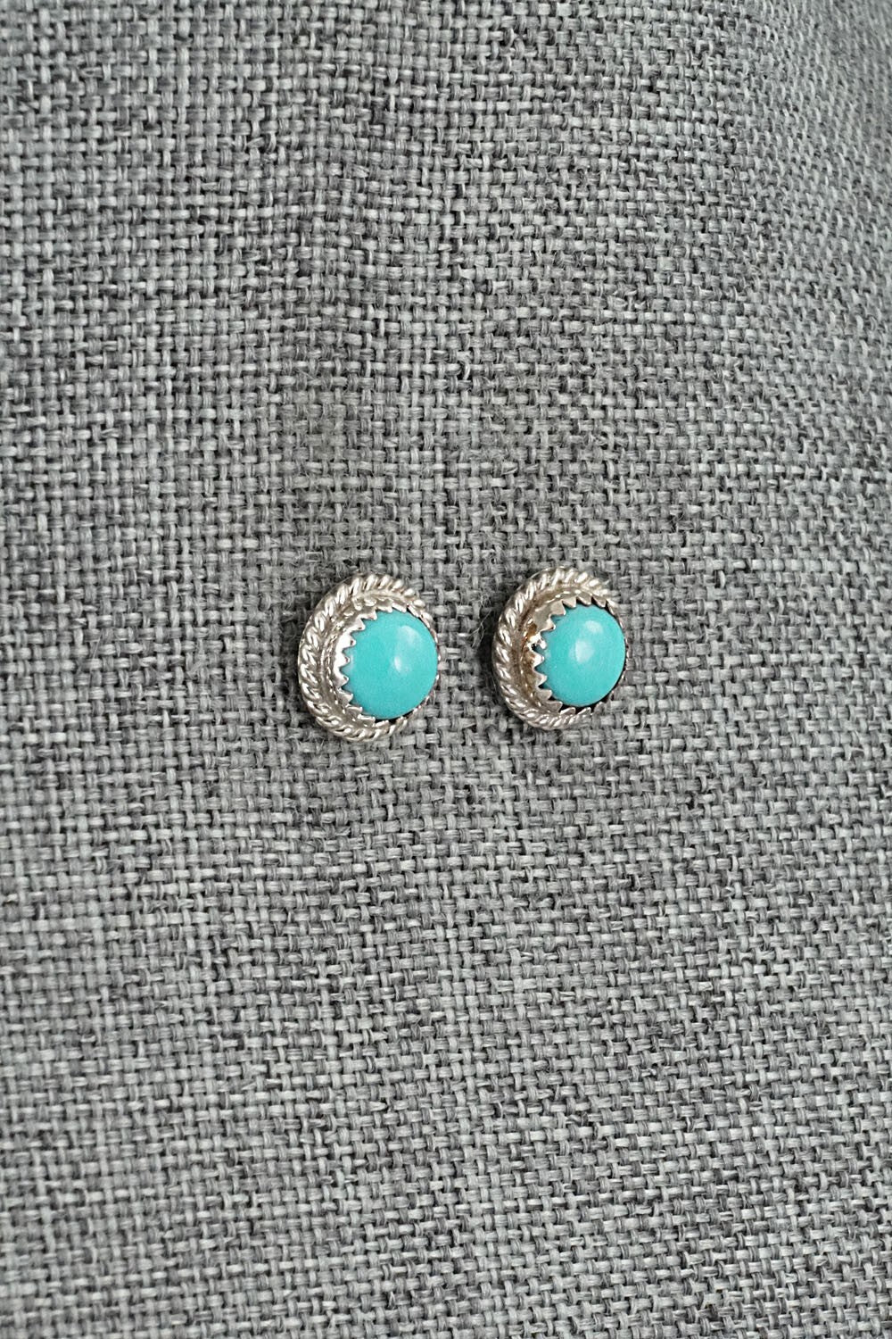 Turquoise & Sterling Silver Earrings - Kenneth Hughte