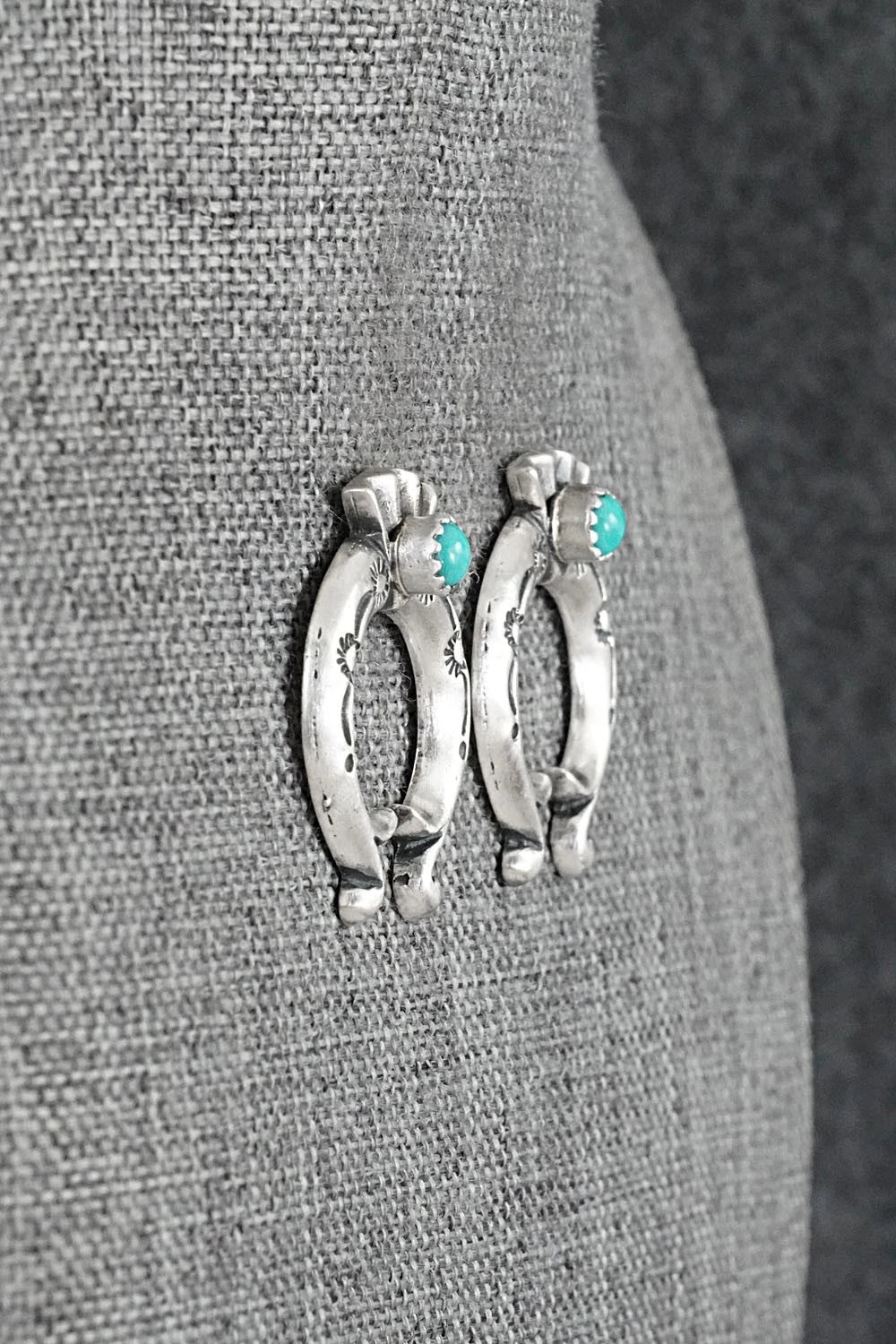 Turquoise & Sterling Silver Earrings - Adrienne Gordon