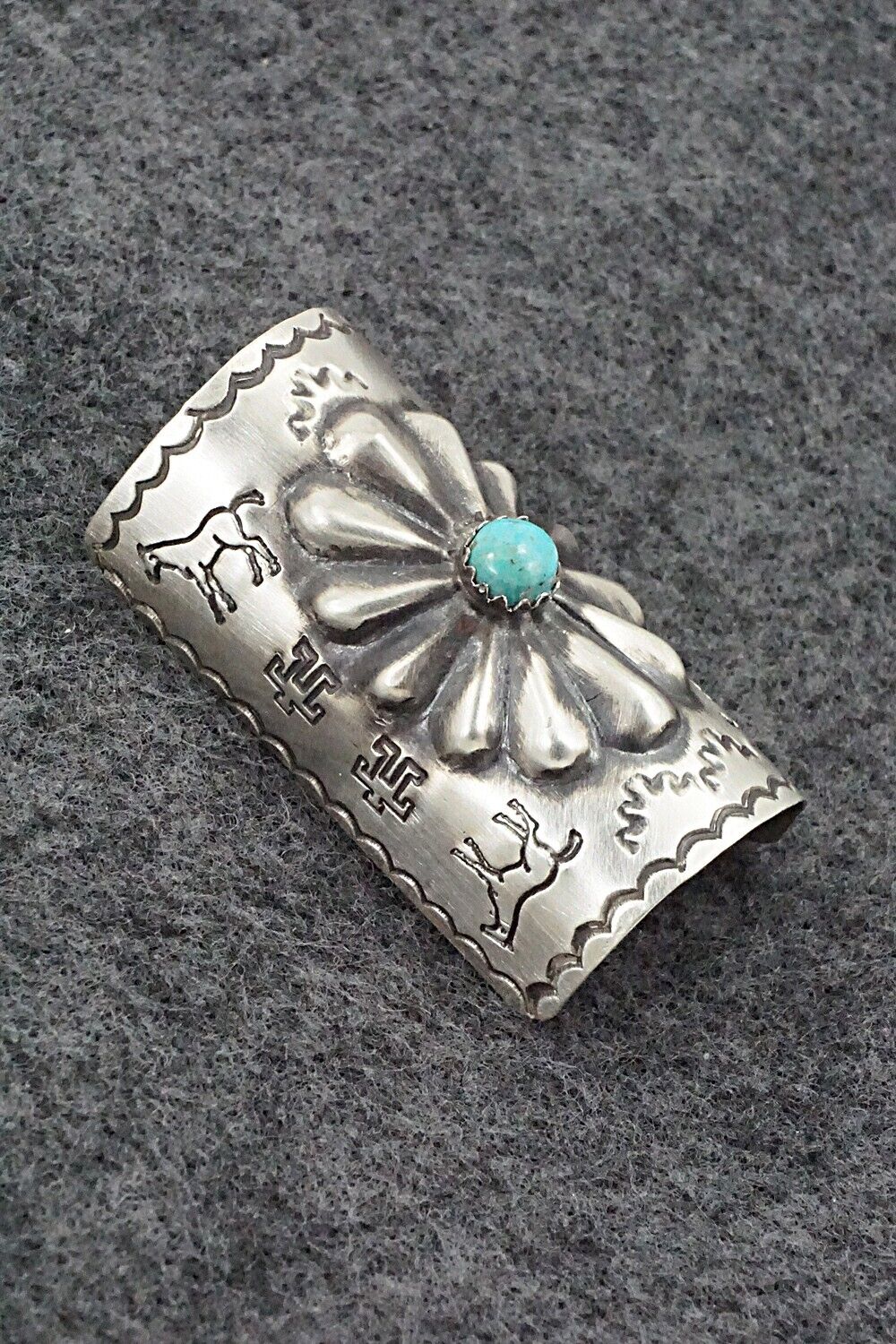 Turquoise & Sterling Silver Hair Pin - Arlene Soce