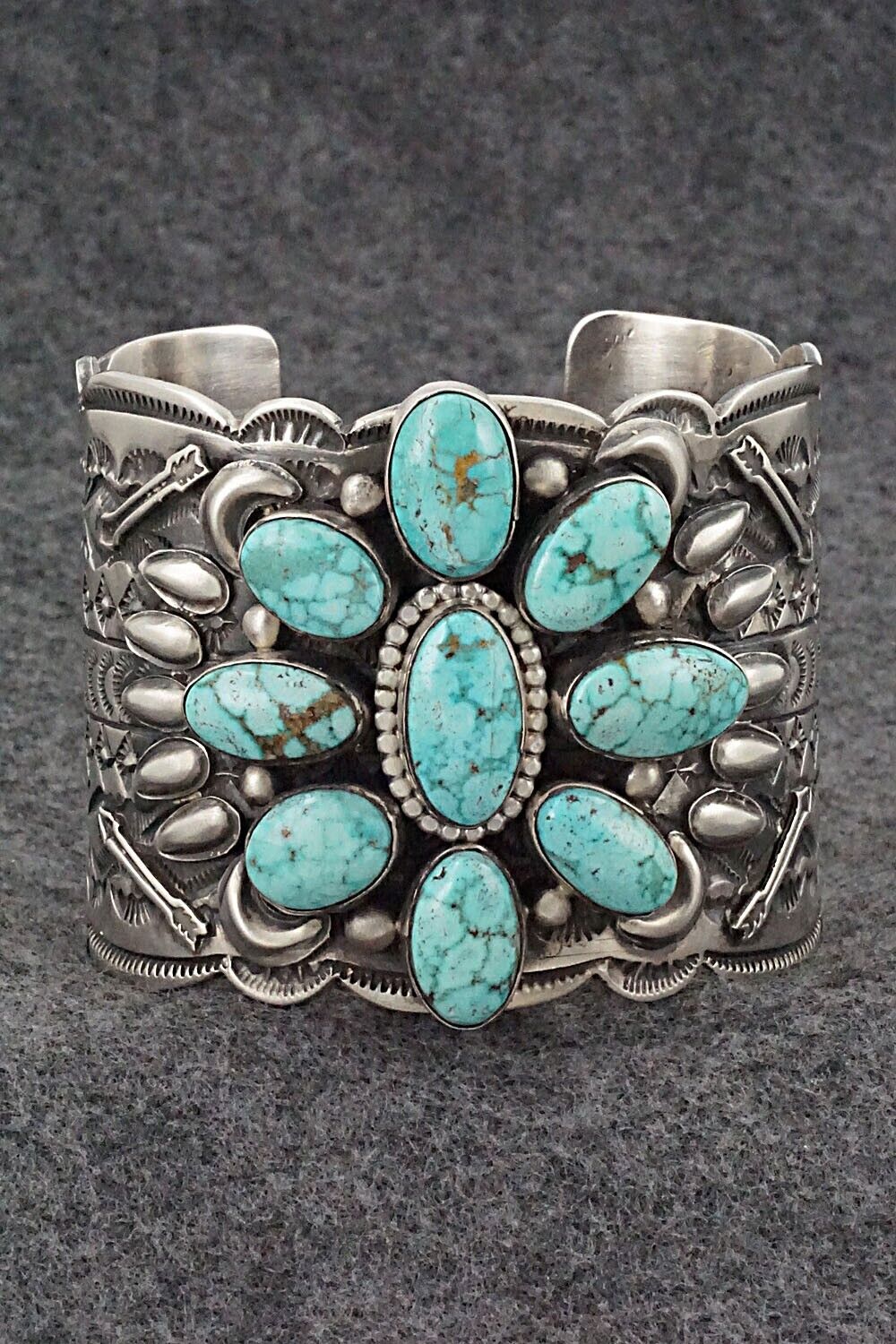 Turquoise & Sterling Silver Bracelet - Matilda Jon