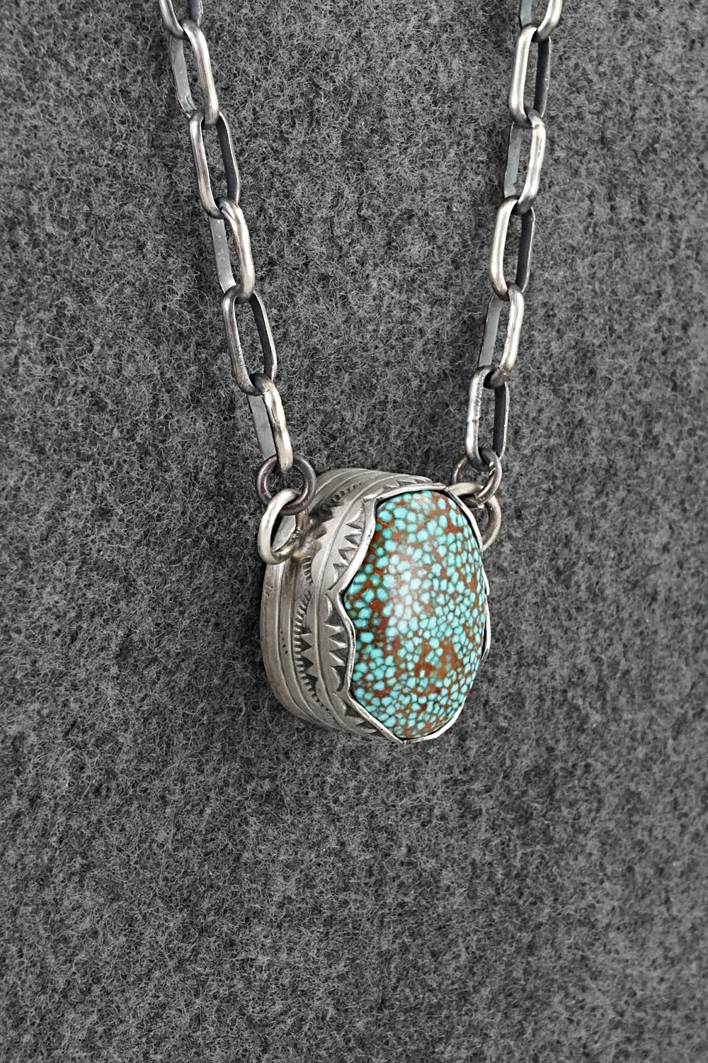 Turquoise & Sterling Silver Necklace - Paul Livingston