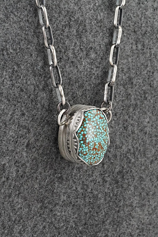 Turquoise & Sterling Silver Necklace - Paul Livingston