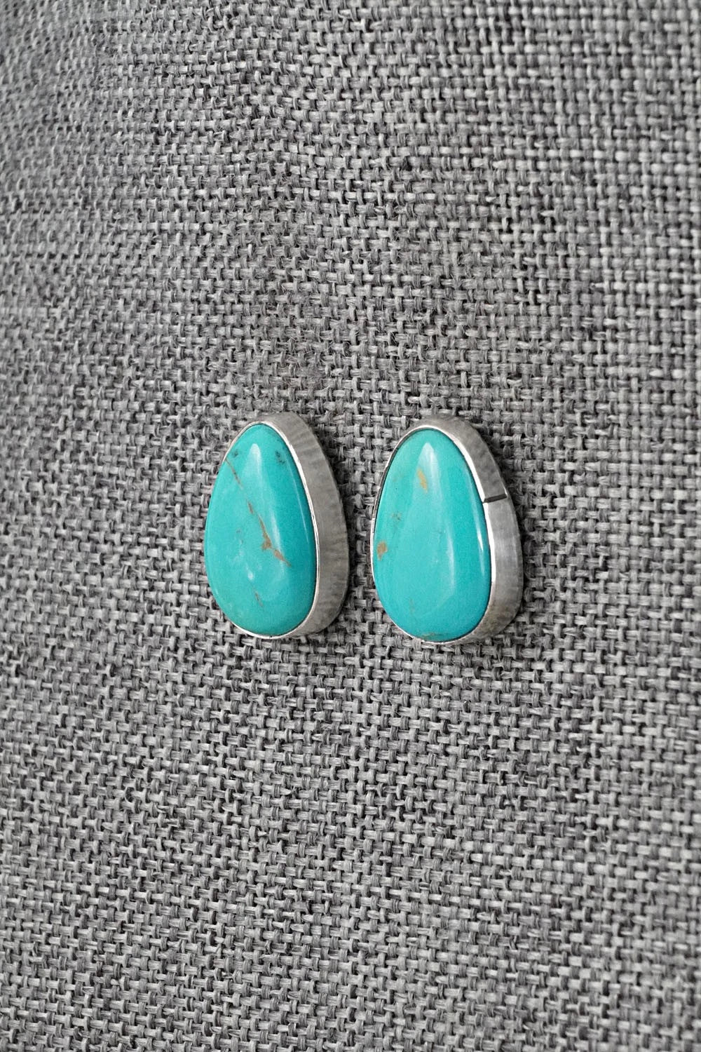 Turquoise & Sterling Silver Earrings - Rosemary Saunders