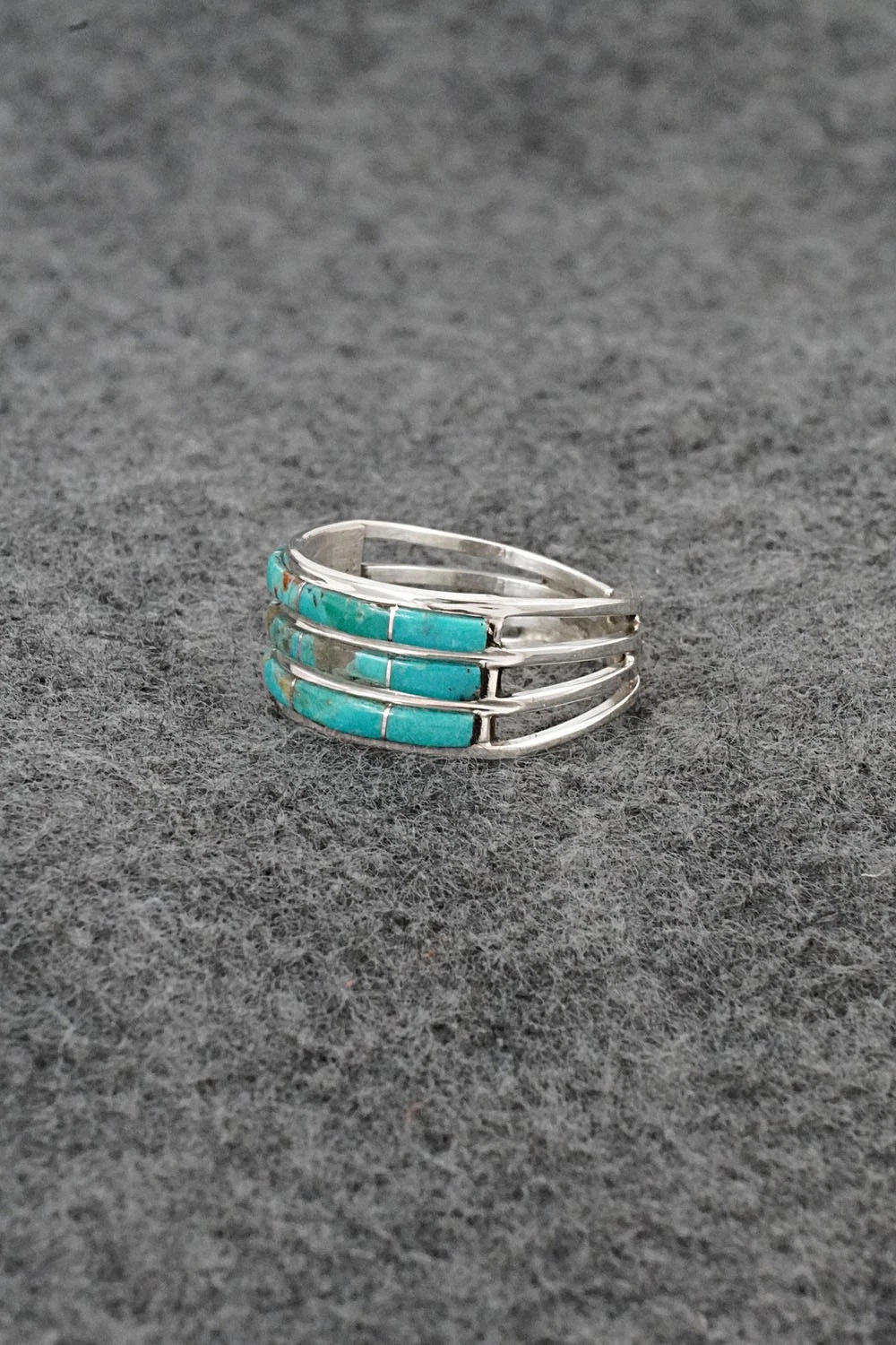 Turquoise & Sterling Silver Ring - Jamie Johnson - Size 8.25