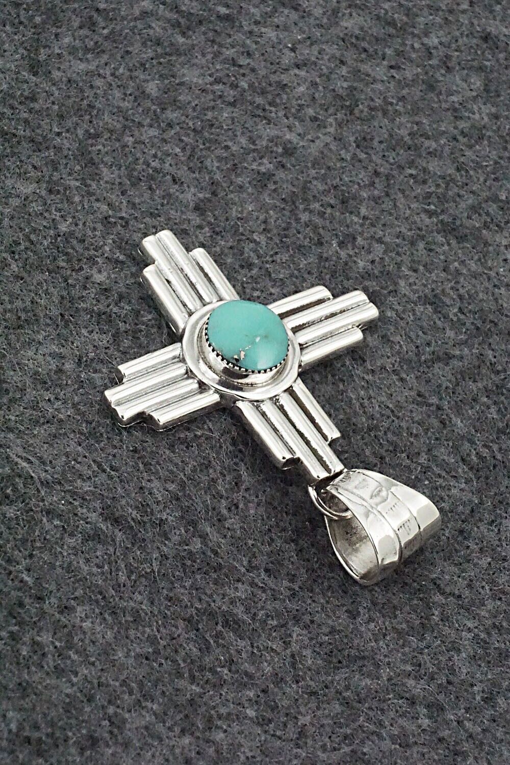 Turquoise & Sterling Silver Pendant - Ryntanna Yazzie