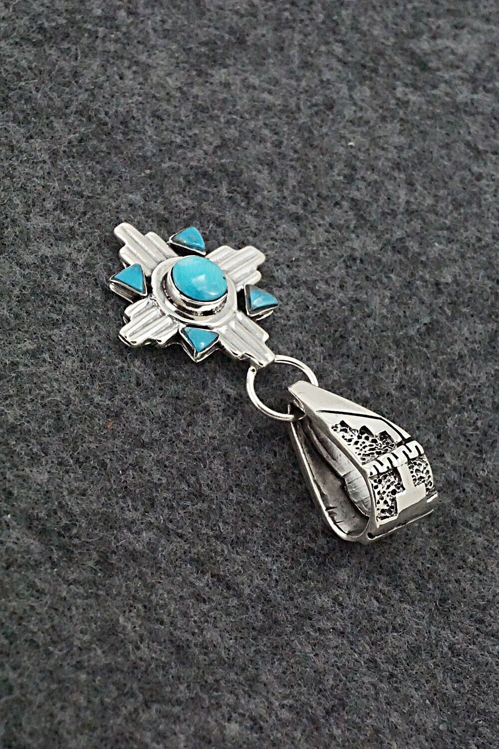 Turquoise and Sterling Silver Pendant - Sadie Jim