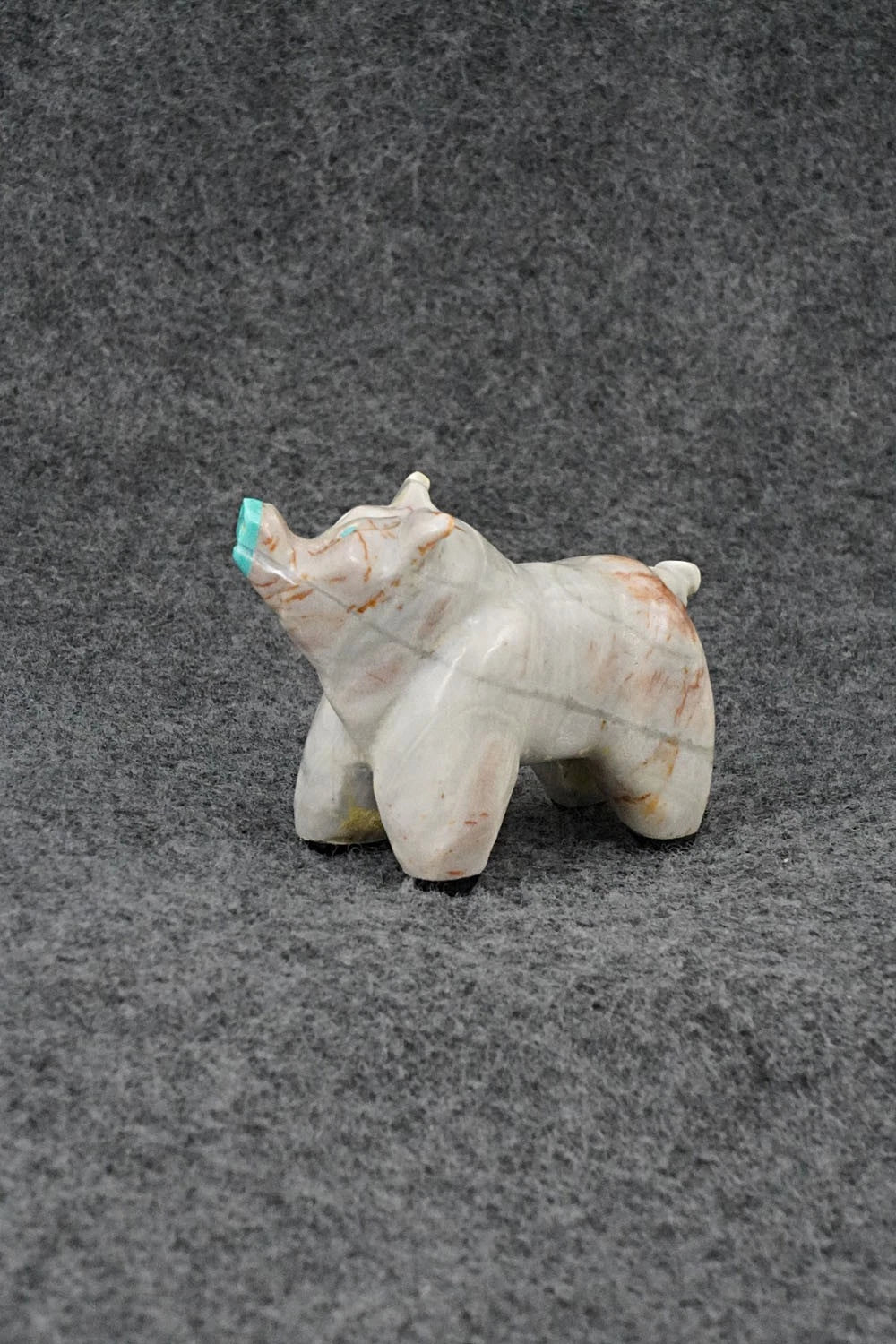 Pig Zuni Fetish Carving - Freddie Leekya
