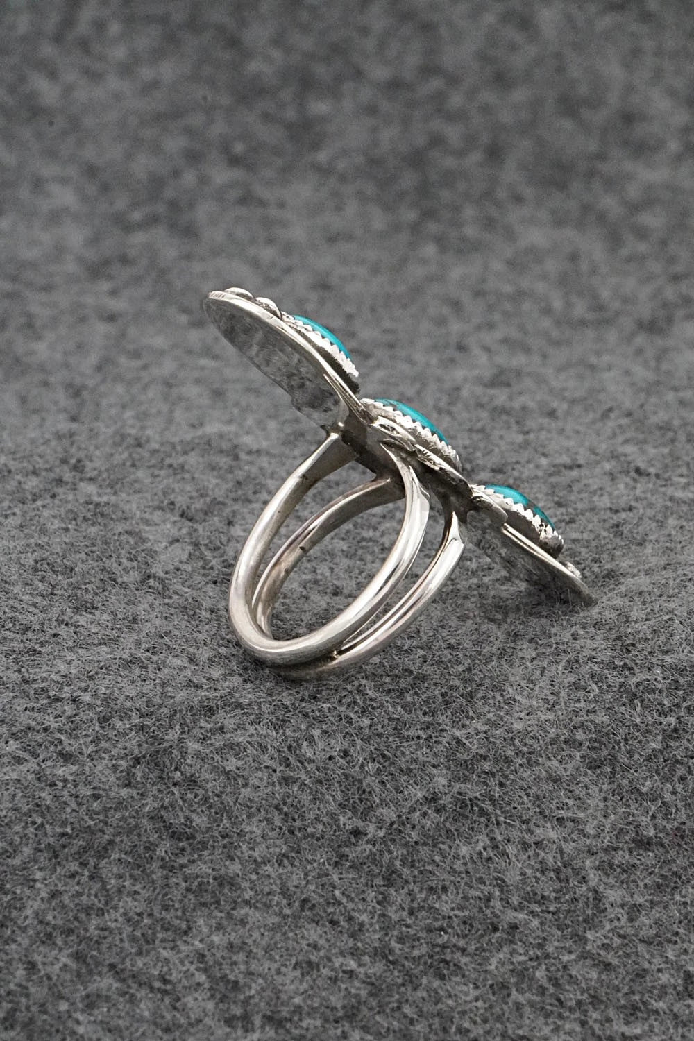 Turquoise & Sterling Silver Ring - Priscilla Reeder - Size 7