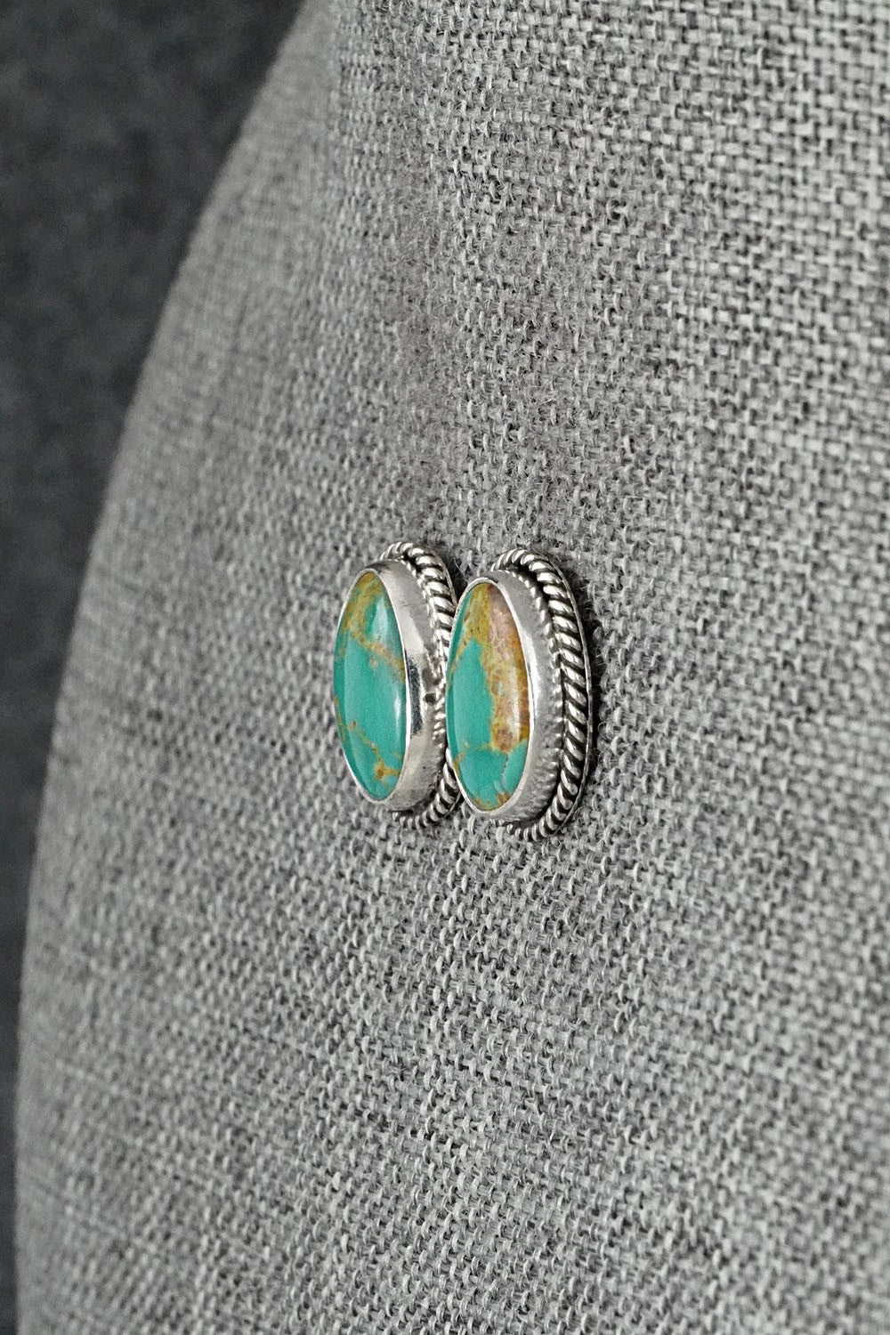Turquoise & Sterling Silver Earrings - Rosemary Saunders