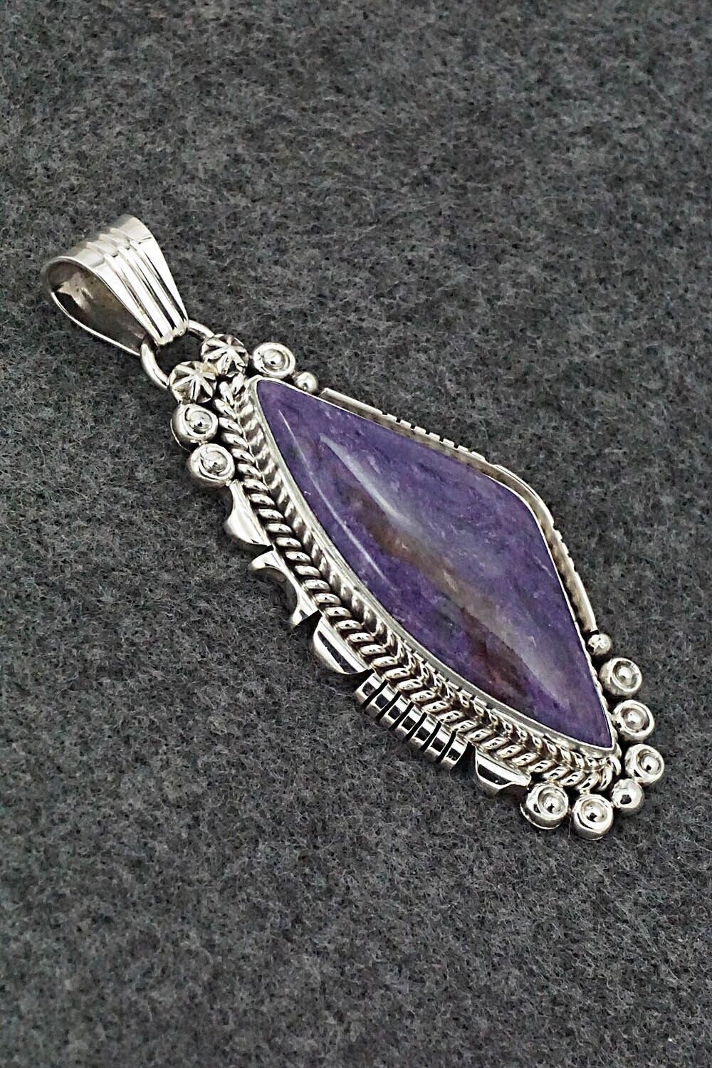 Charoite & Sterling Silver Pendant - Daniel Benally