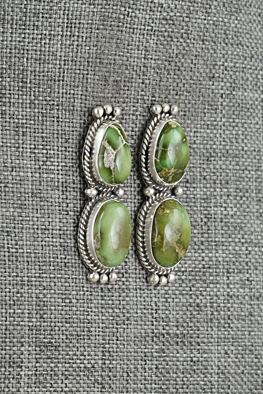 Turquoise & Sterling Silver Earrings - Rena Begay