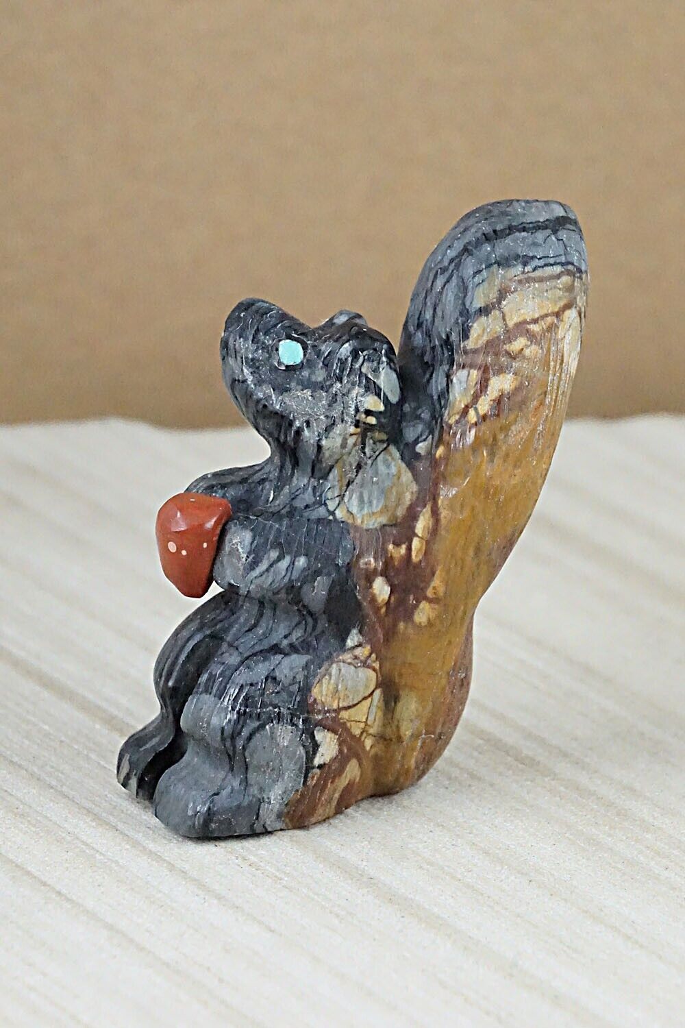 Squirrel Zuni Fetish Carving - Justin Natewa