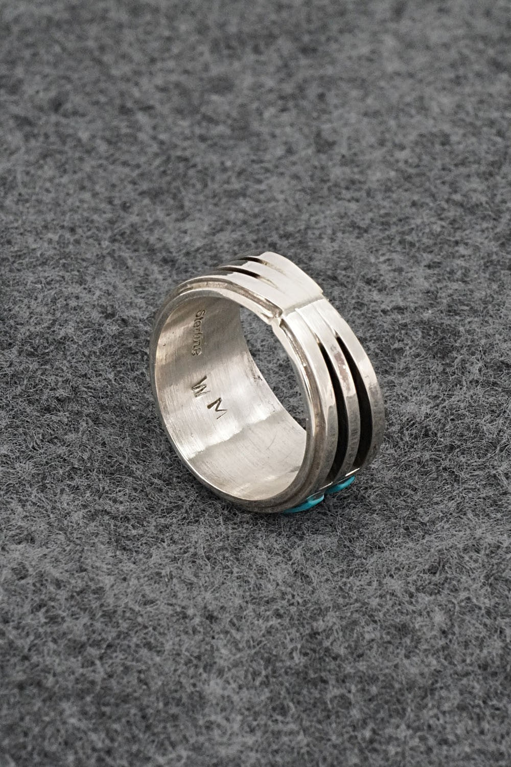 Turquoise & Sterling Silver Ring - Wilbert Muskett Jr. - Size 7.75