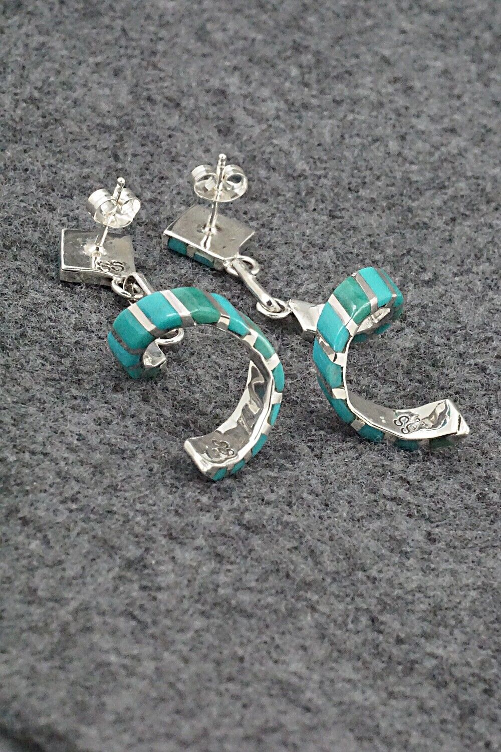 Turquoise & Sterling Silver Earrings - Shawn Shetya