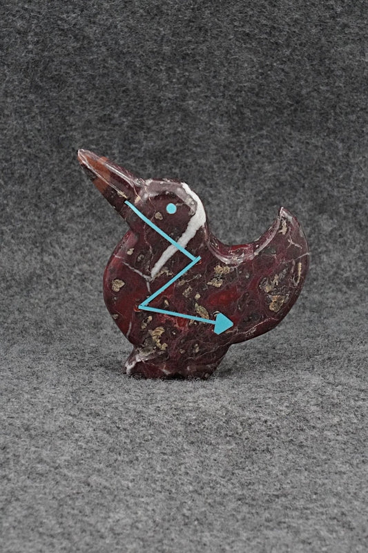 Humming Bird Zuni Fetish Carving - Kenric Laiwakete