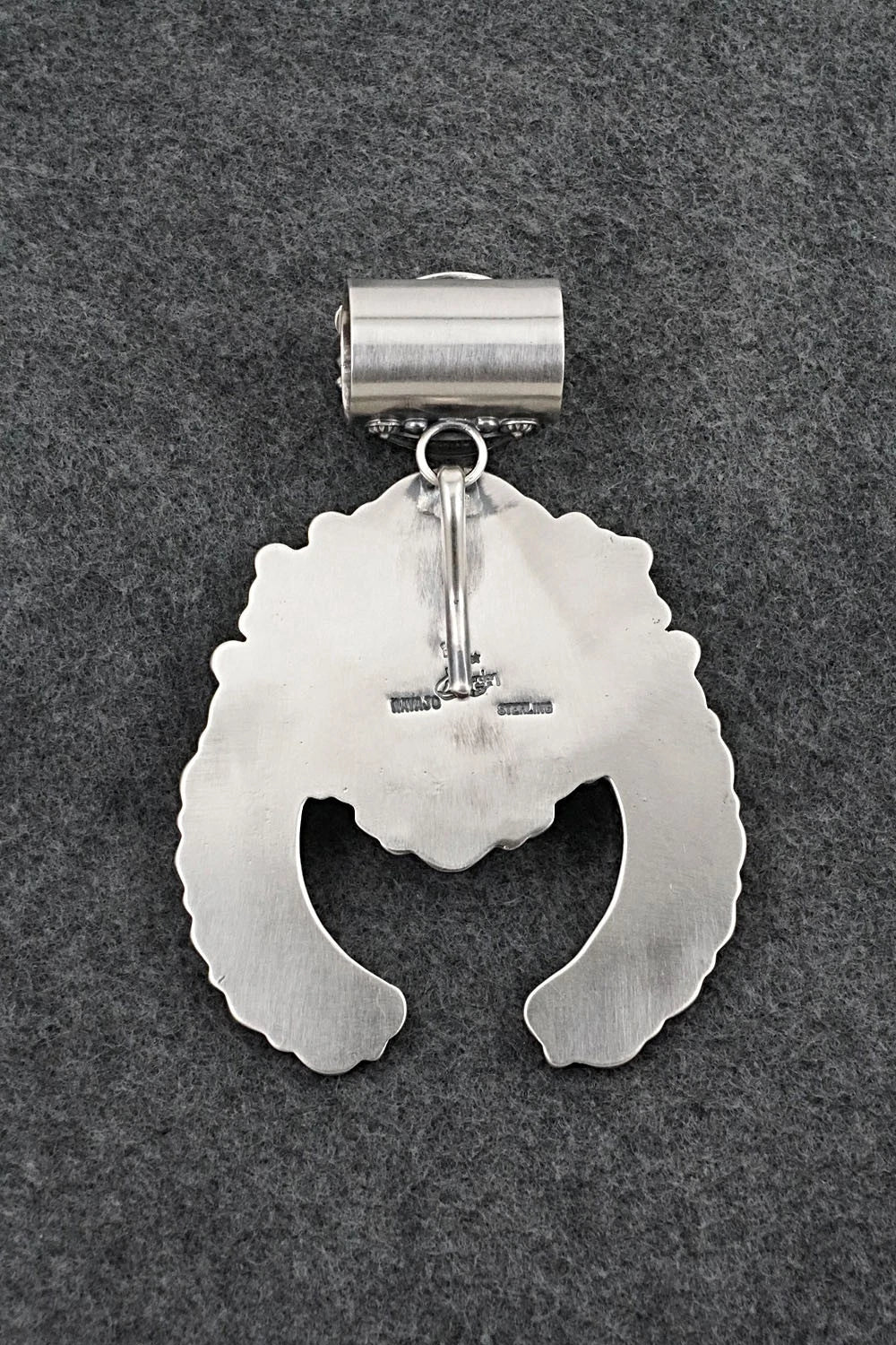 Turquoise & Sterling Silver Naja Pendant - Delbert Gordon