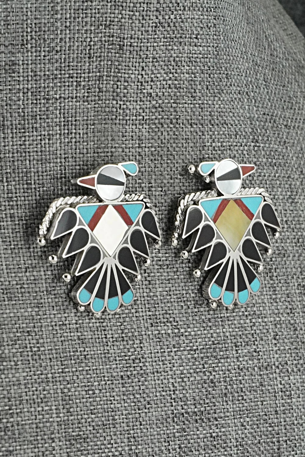 Multi-Stone & Sterling Silver Inlay Necklace Set - Adrian Wallace