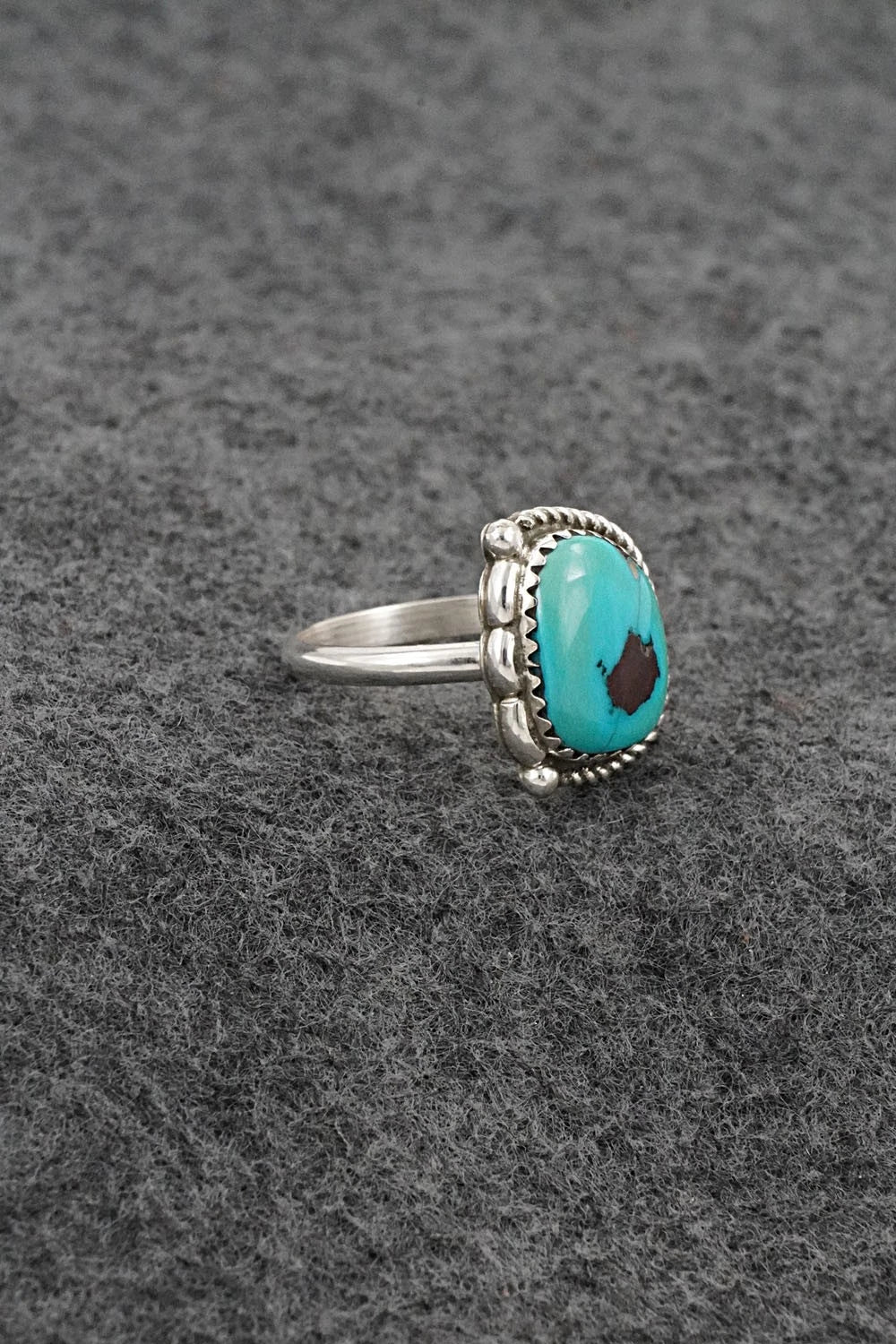 Turquoise & Sterling Silver Ring - Cody Nez - Size 8.5
