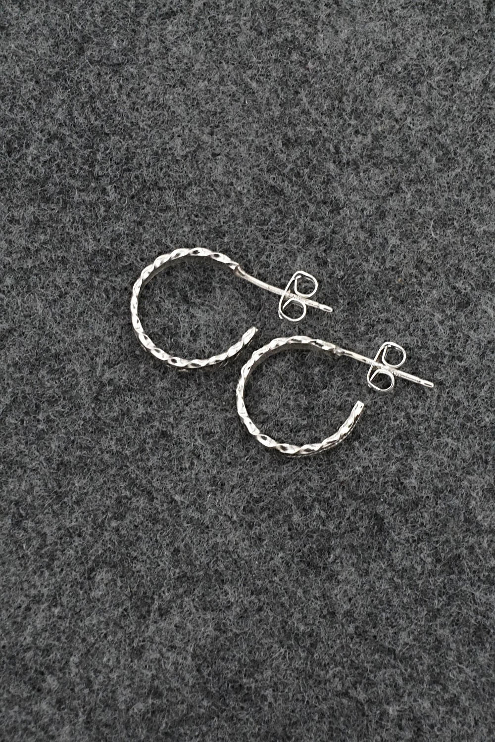 Sterling Silver Hoop Earrings - Elaine Tahe