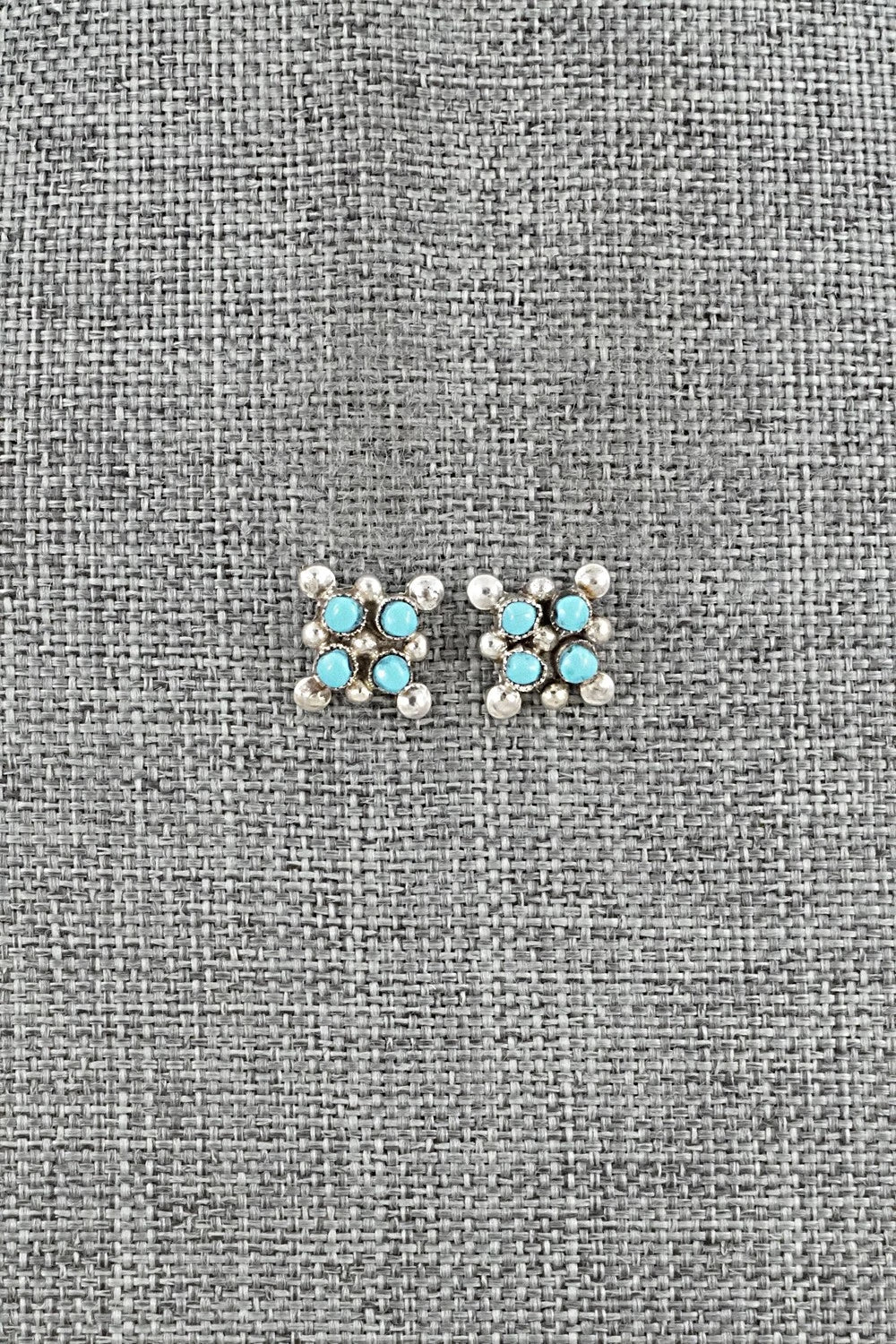 Turquoise & Sterling Silver Earrings - Calvert Lamy