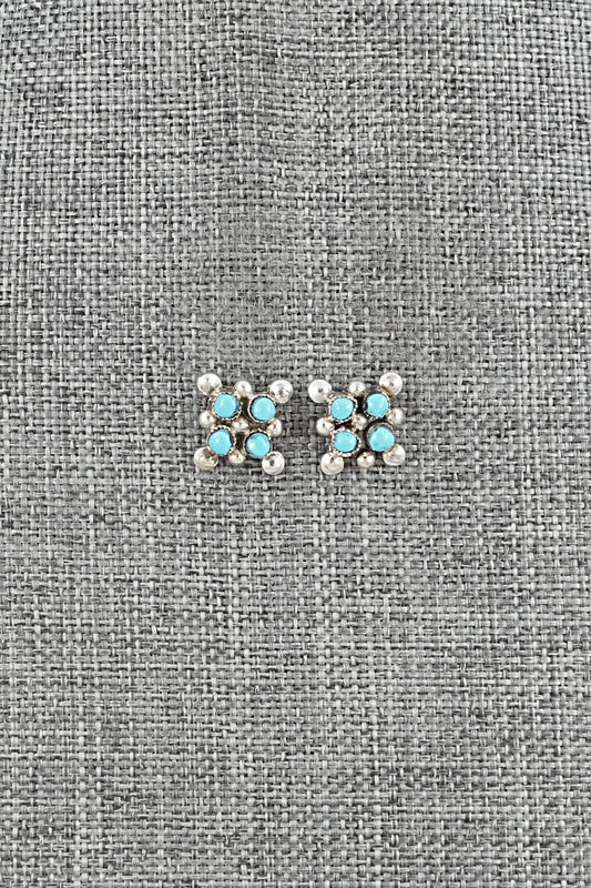 Turquoise & Sterling Silver Earrings - Calvert Lamy