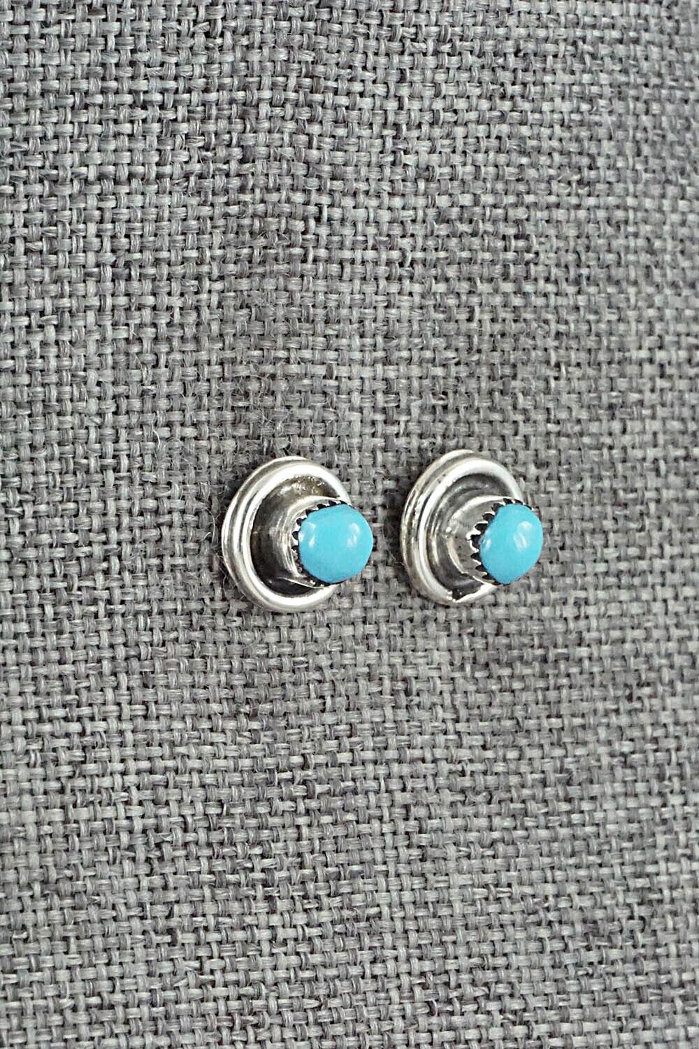 Turquoise & Sterling Silver Earrings - Mary Tsadiasi