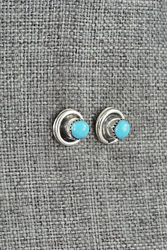 Turquoise & Sterling Silver Earrings - Mary Tsadiasi