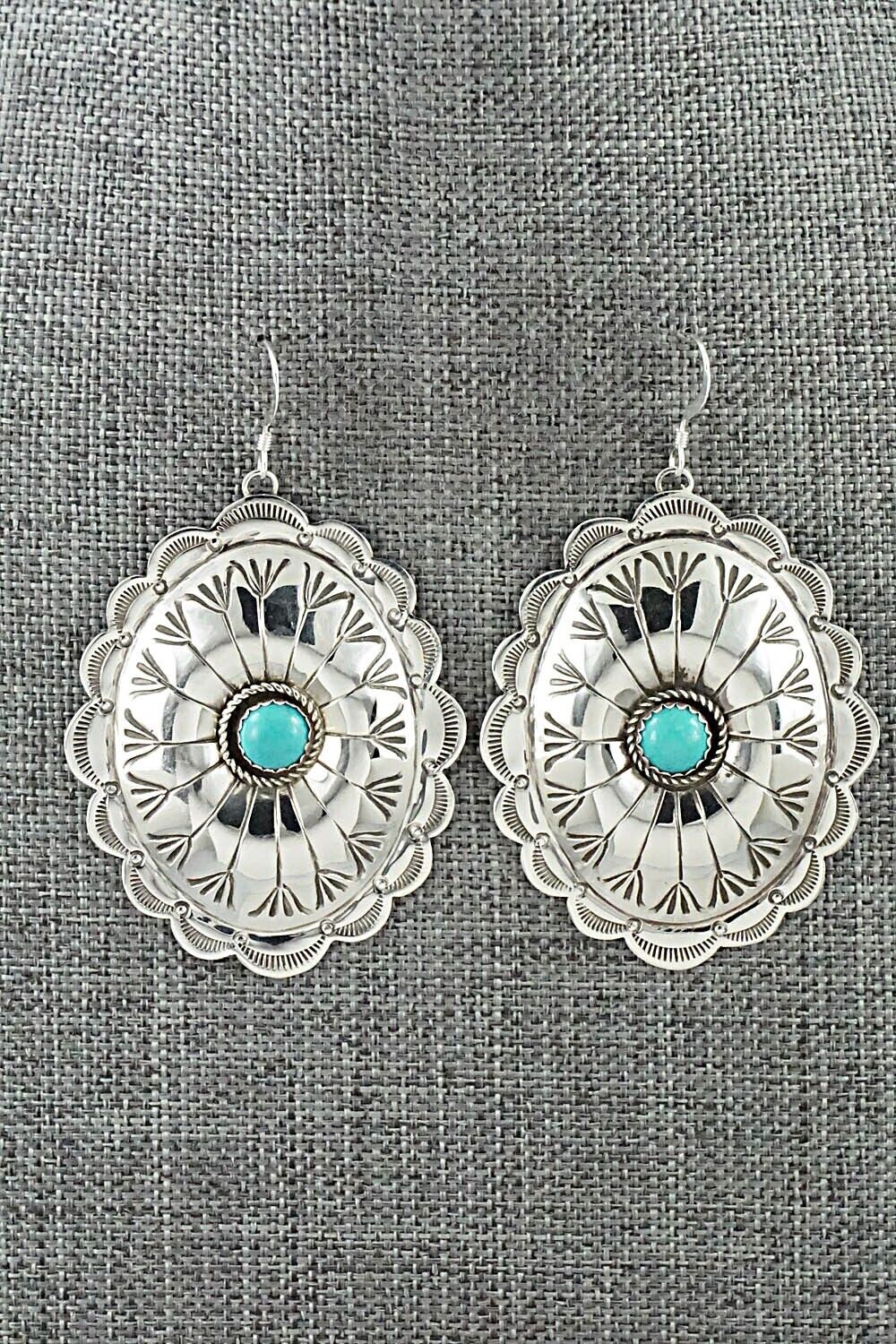Turquoise and Sterling Silver Earrings - Jimmie James