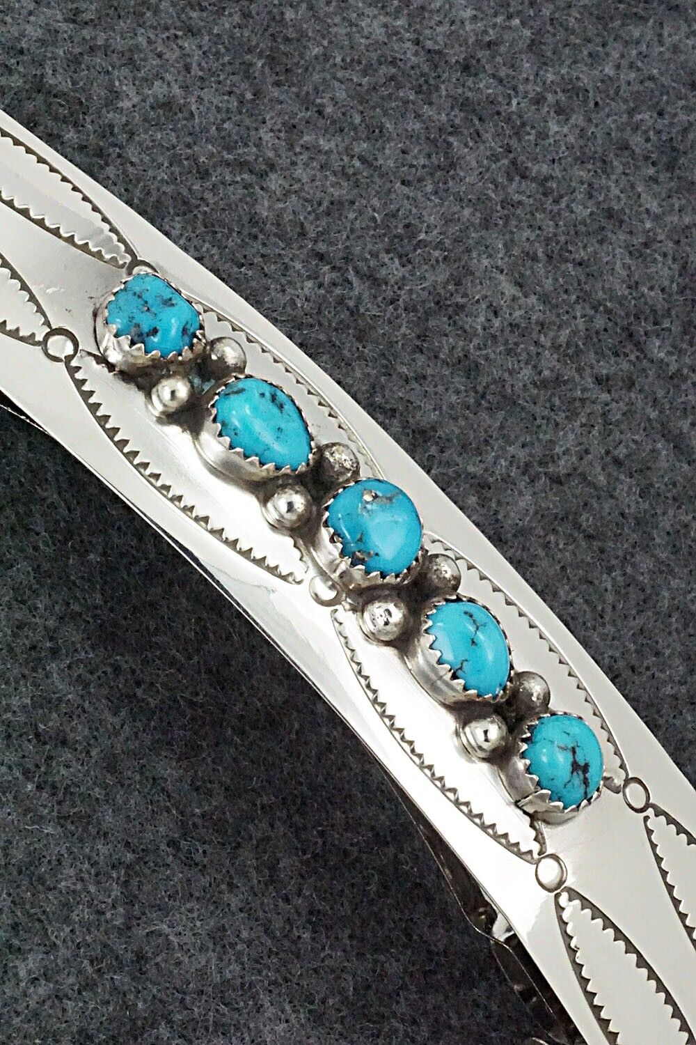 Turquoise & Sterling Silver Hair Barrette - Jolene Begay