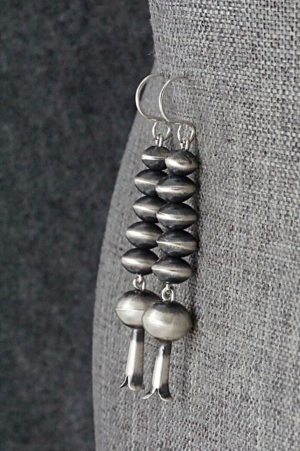 Sterling Silver Navajo Pearl Earrings - Tonisha Haley