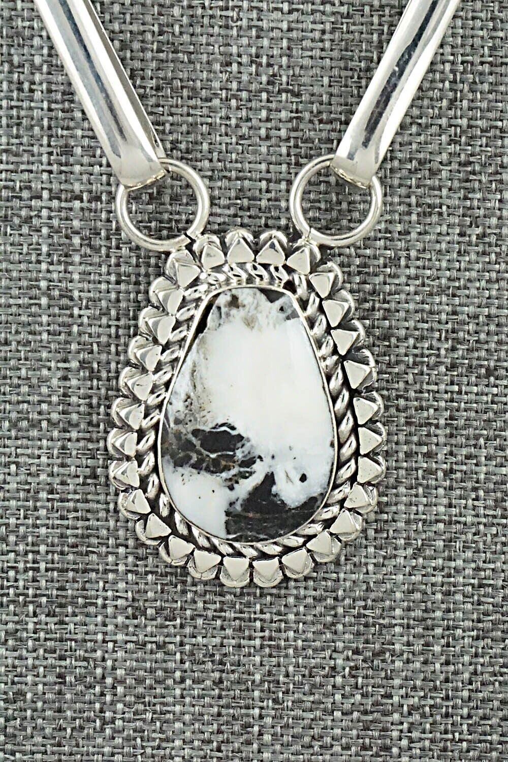 White Buffalo & Sterling Silver Necklace - Mike Smith