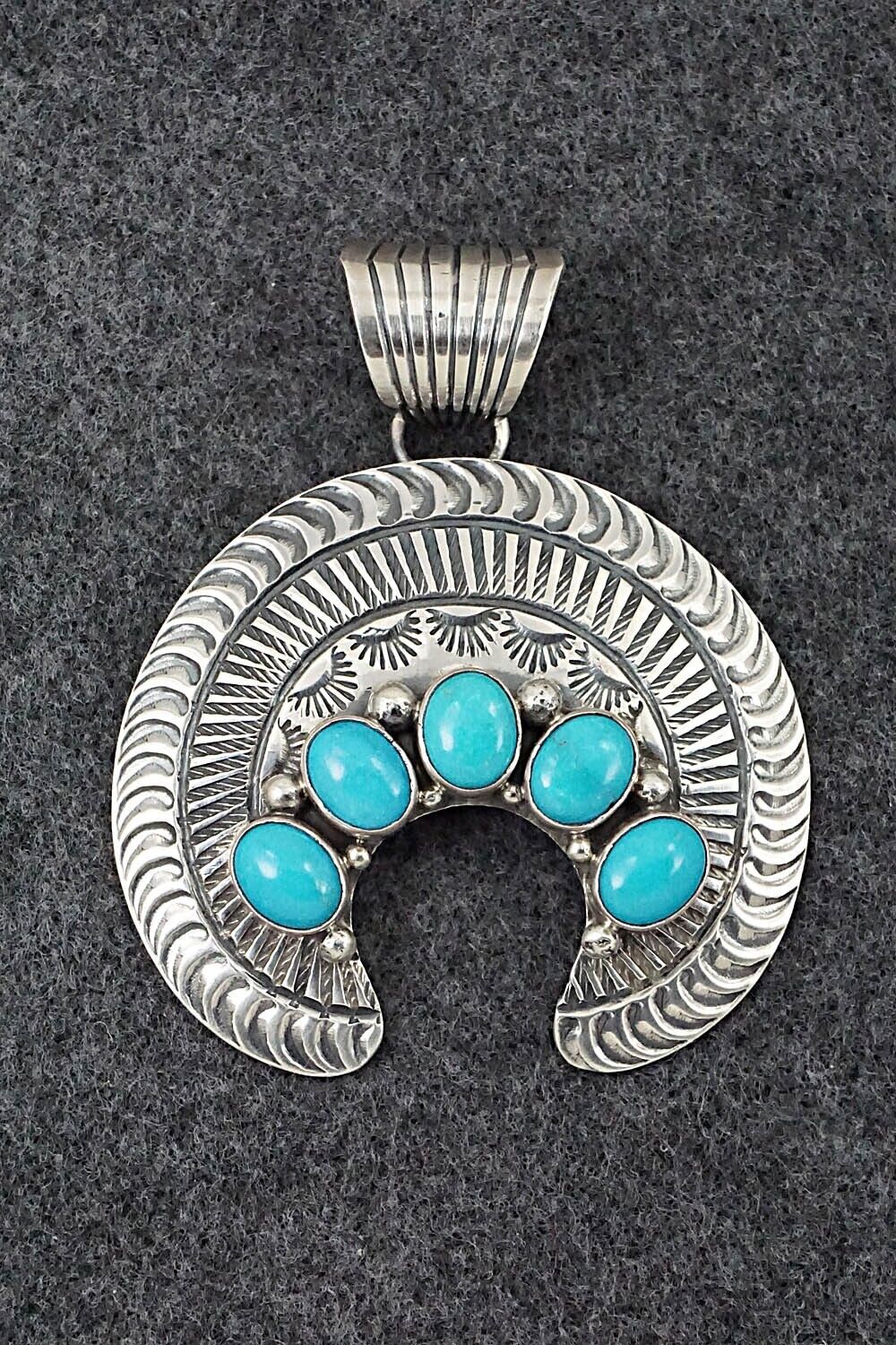 Turquoise and Sterling Silver Pendant - Mary Ann Spencer