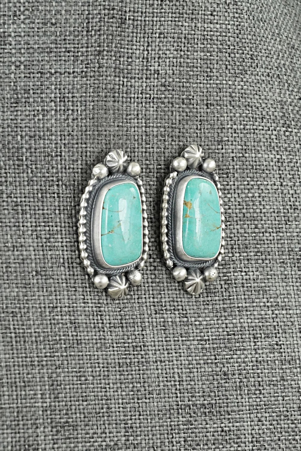 Turquoise & Sterling Silver Earrings - Darrin Livingston