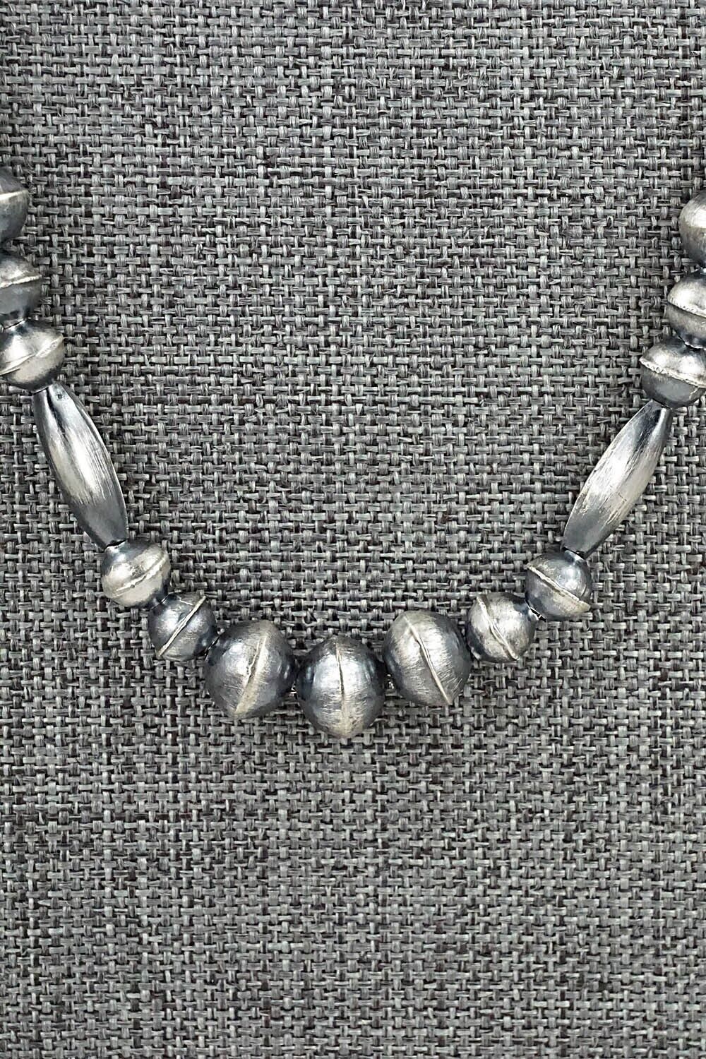 Sterling Silver Navajo Pearl Necklace 20" - Vintage