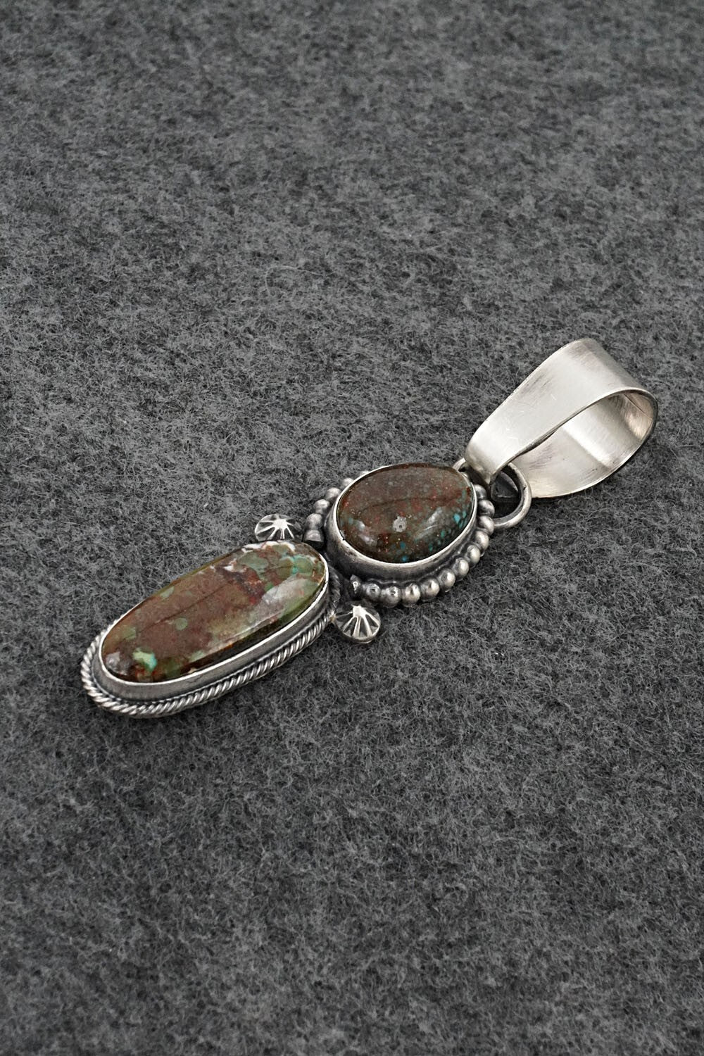 Turquoise & Sterling Silver Pendant - Randy Billy