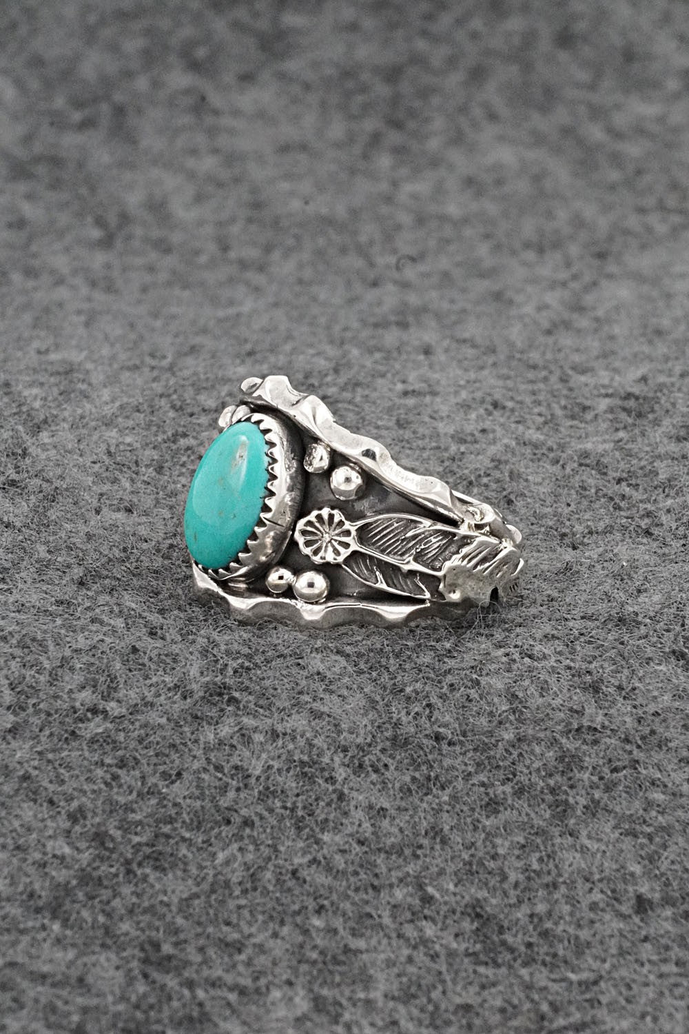 Turquoise & Sterling Silver Ring - Genevieve Francisco - Size 11