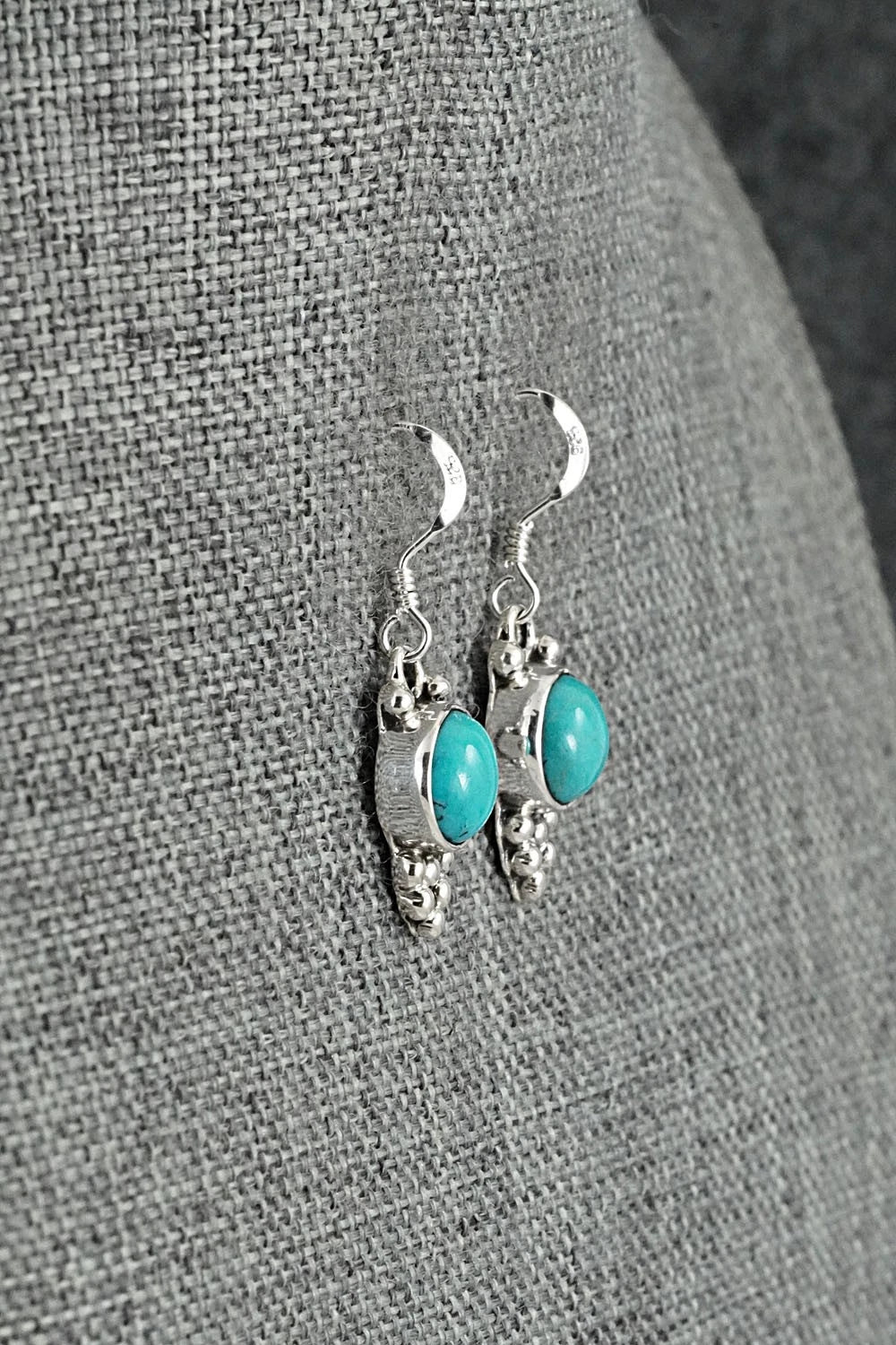 Turquoise & Sterling Silver Earrings - Isabell Yazzie