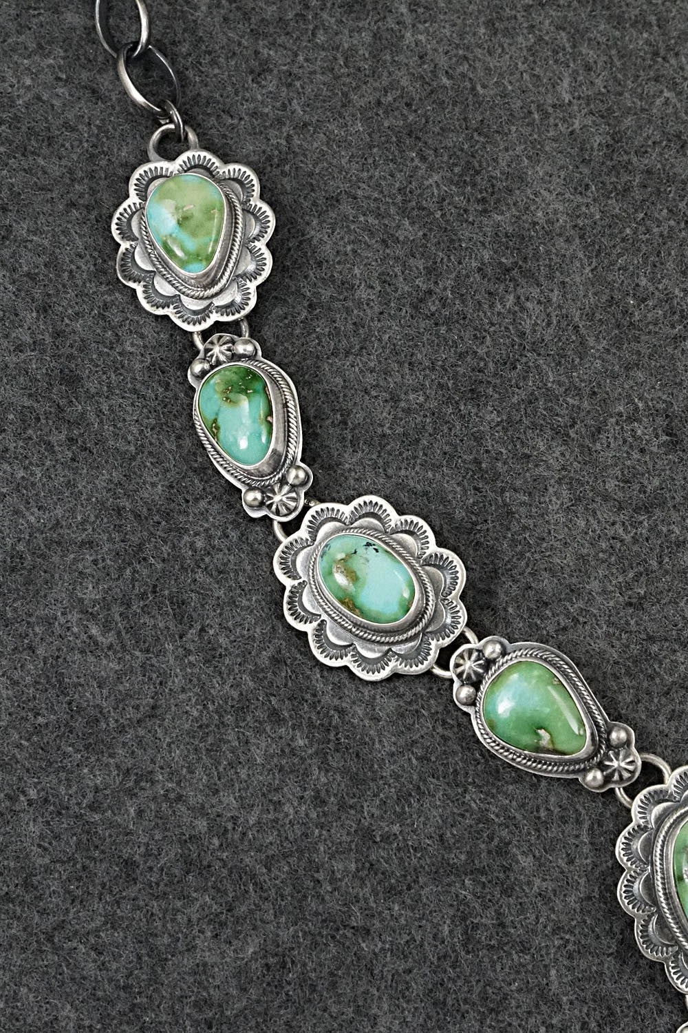 Turquoise & Sterling Silver Necklace and Earrings Set - Randy Boyd