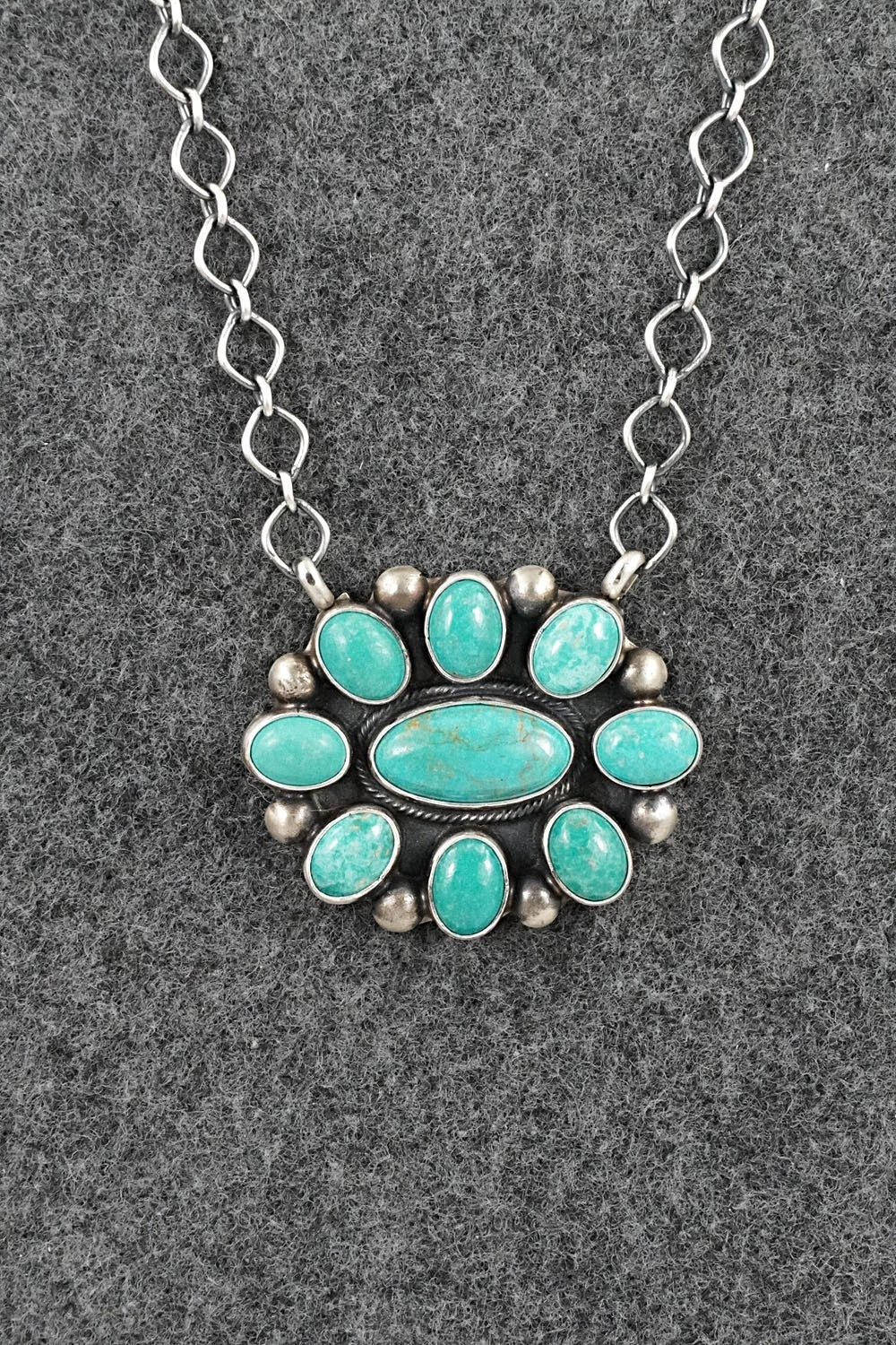 Turquoise & Sterling Silver Necklace - Kathleen Livingston