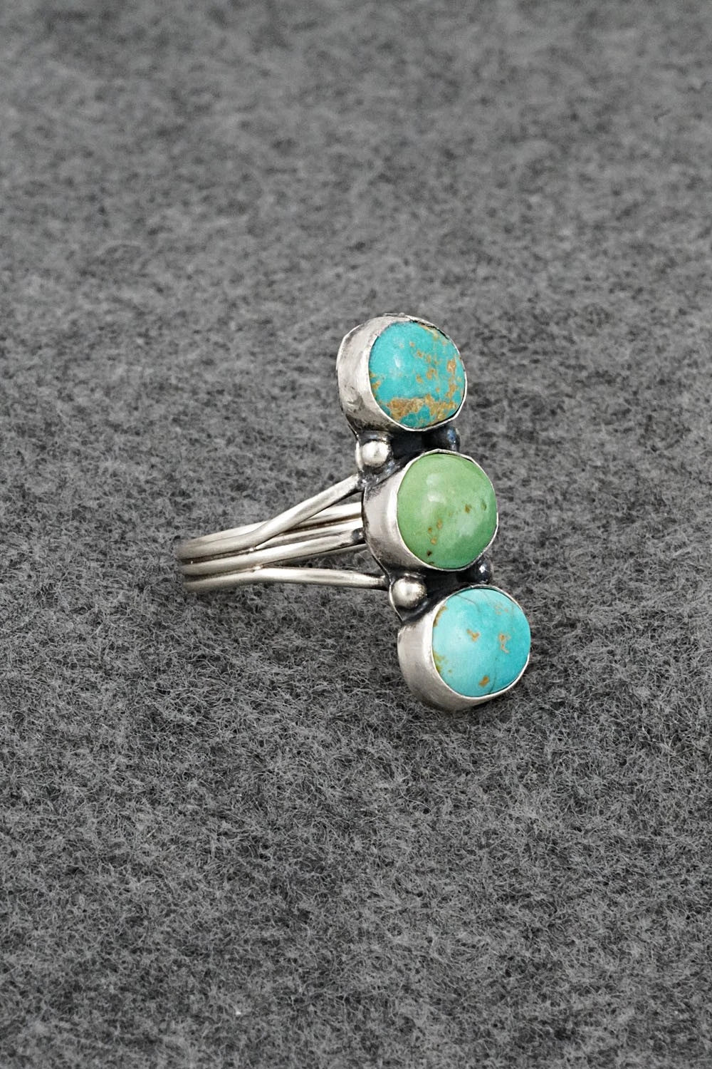 Turquoise & Sterling Silver Ring - Verley Betone - Size 10
