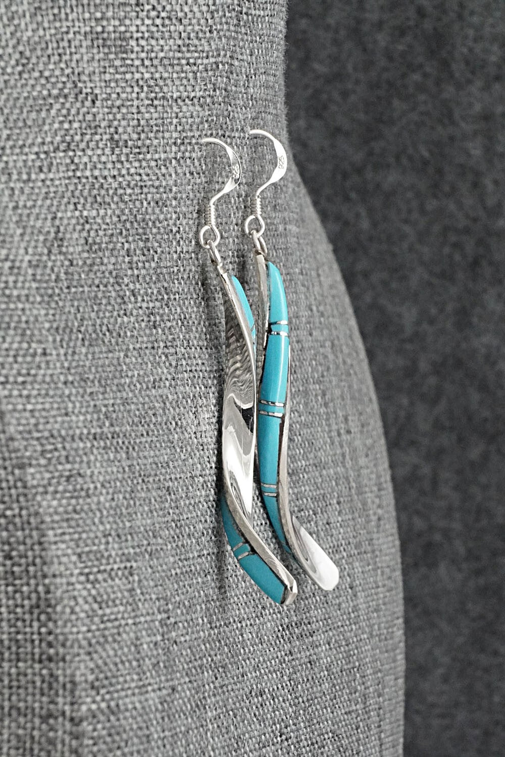 Turquoise & Sterling Silver Earrings - Terrance Panteah