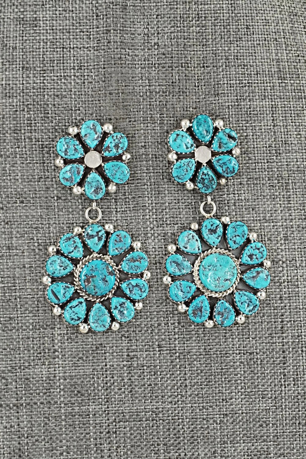 Turquoise & Sterling Silver Earrings - Anthony Brown