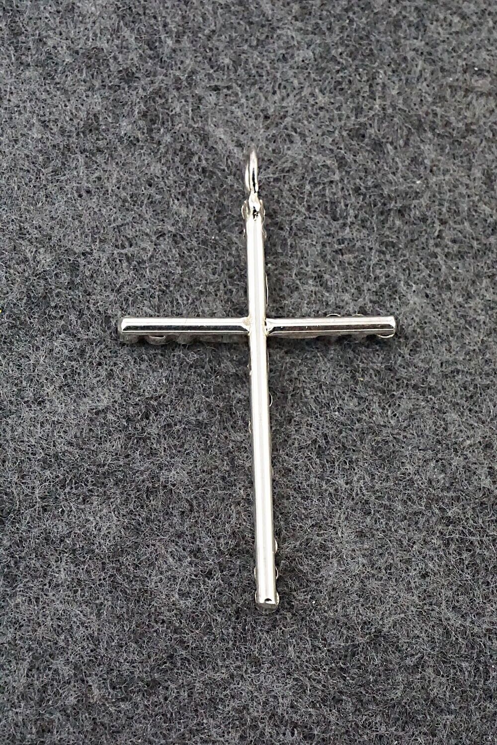 Turquoise & Sterling Silver Cross Pendant - Rupert Shetima