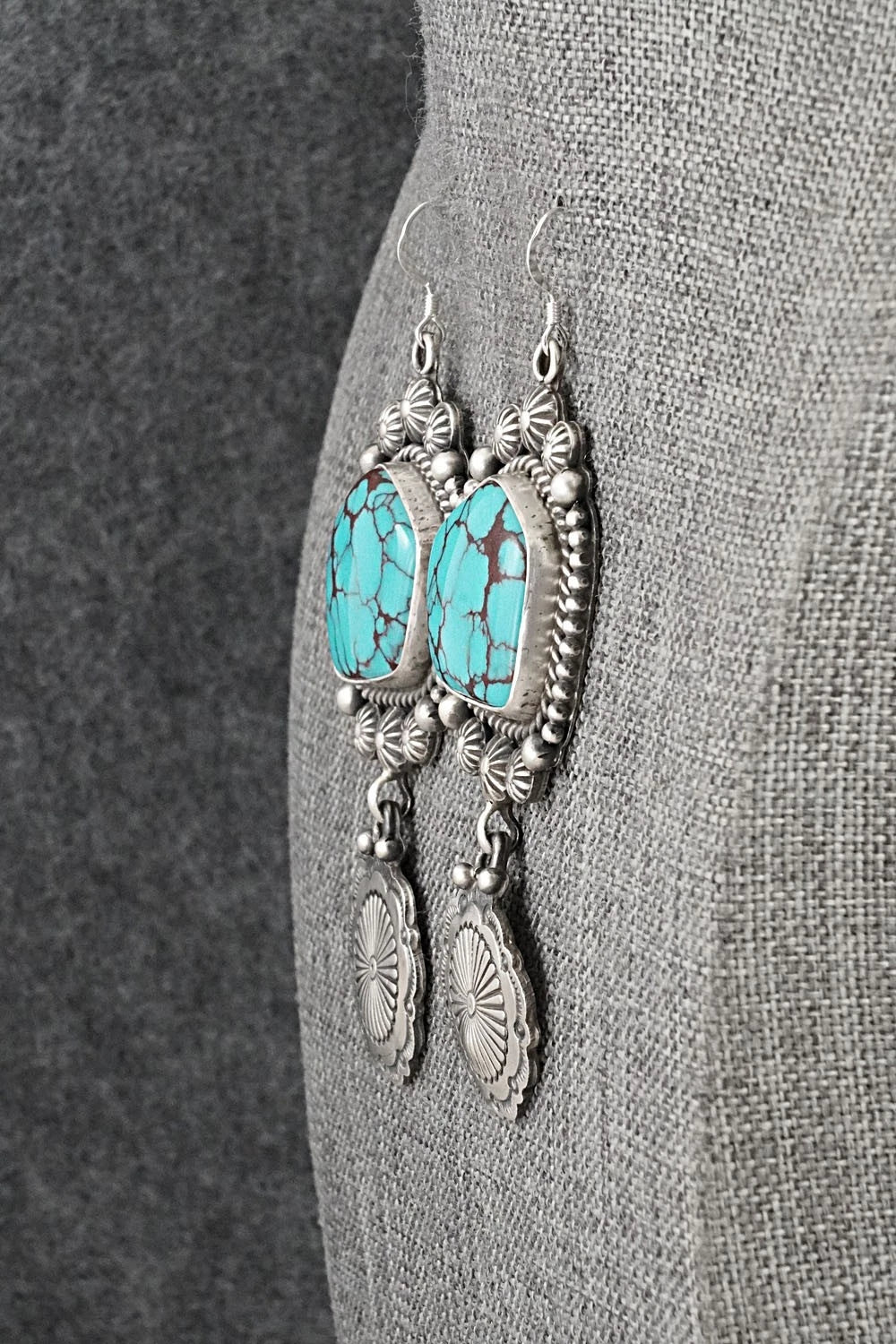 Turquoise & Sterling Silver Earrings - Michael Calladitto
