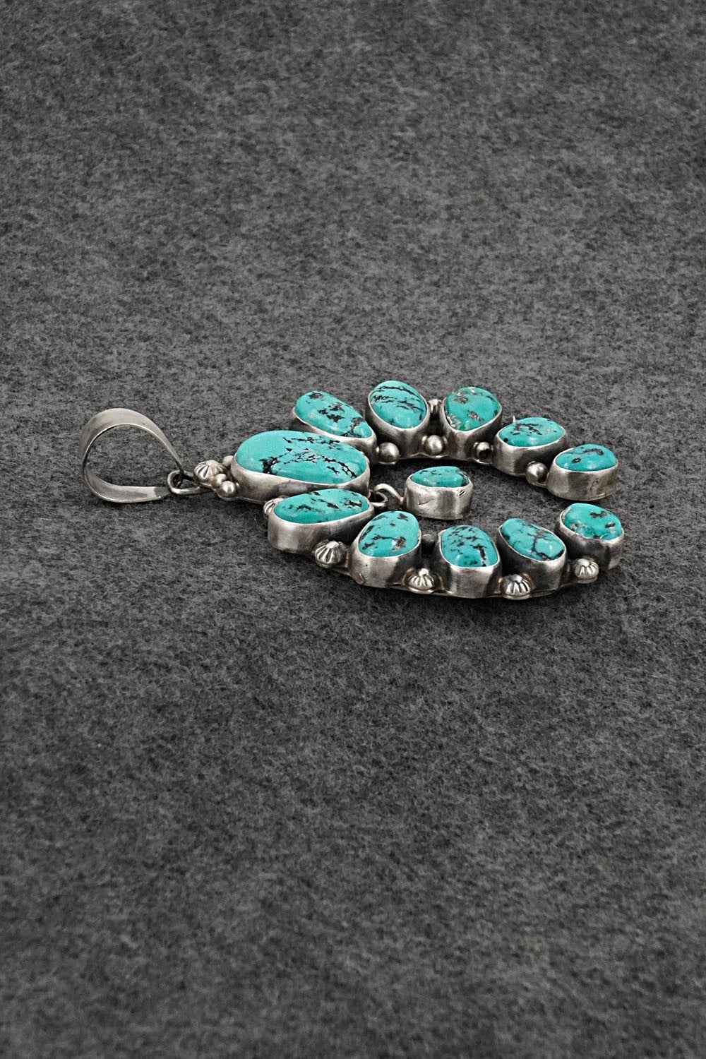 Turquoise & Sterling Silver Naja Pendant - Kathleen Livingston