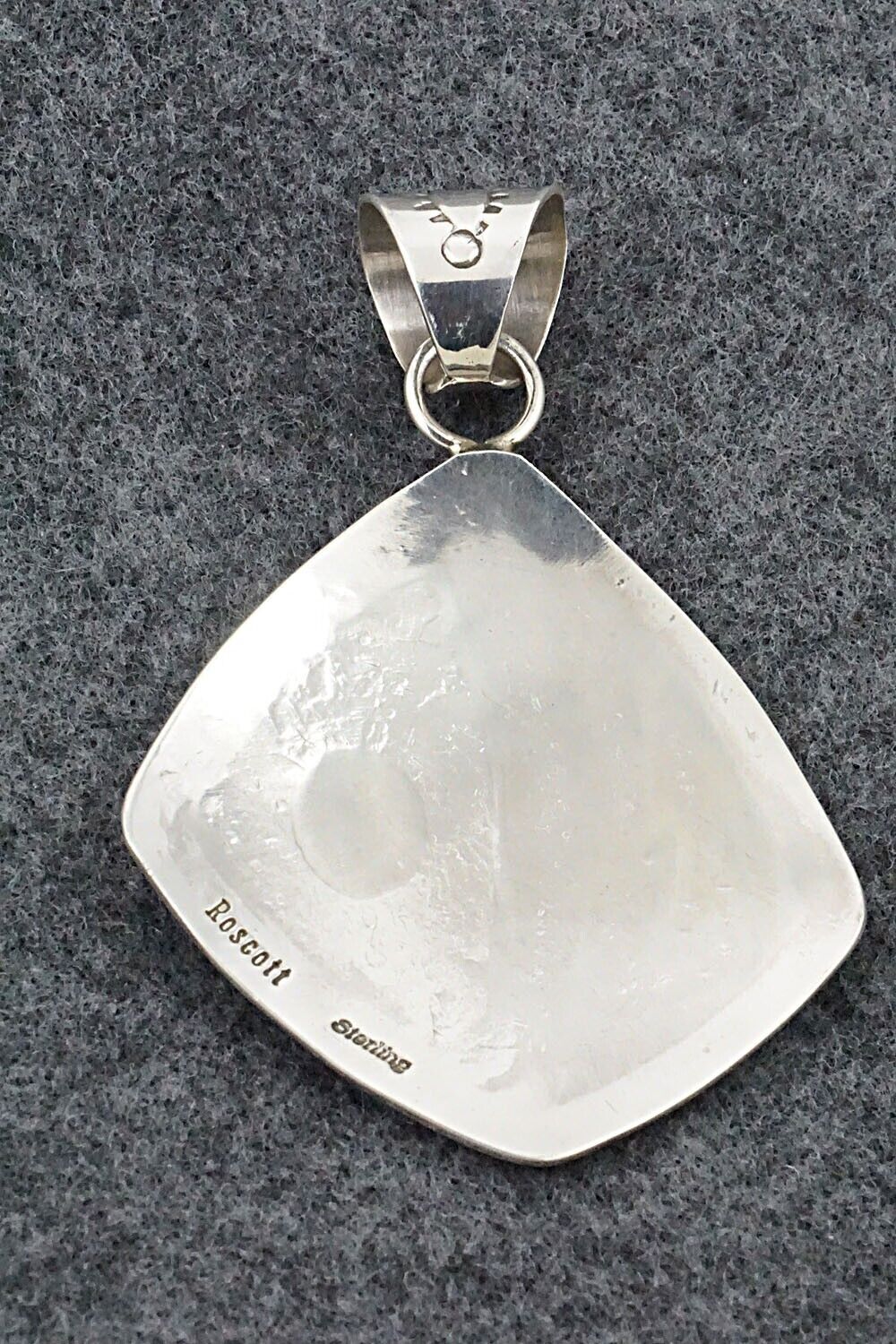 Turquoise and Sterling Silver Pendant - Rosco Scott